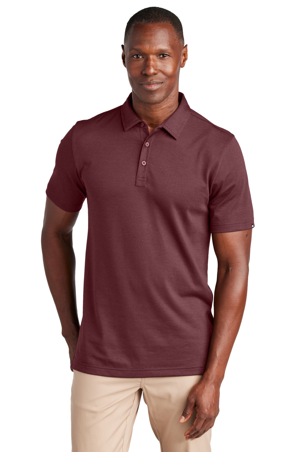 Custom Oxblood Heather Sunnyvale Polo TM1MAA369, personalized by SanCanDo Swag in Argyle, TX