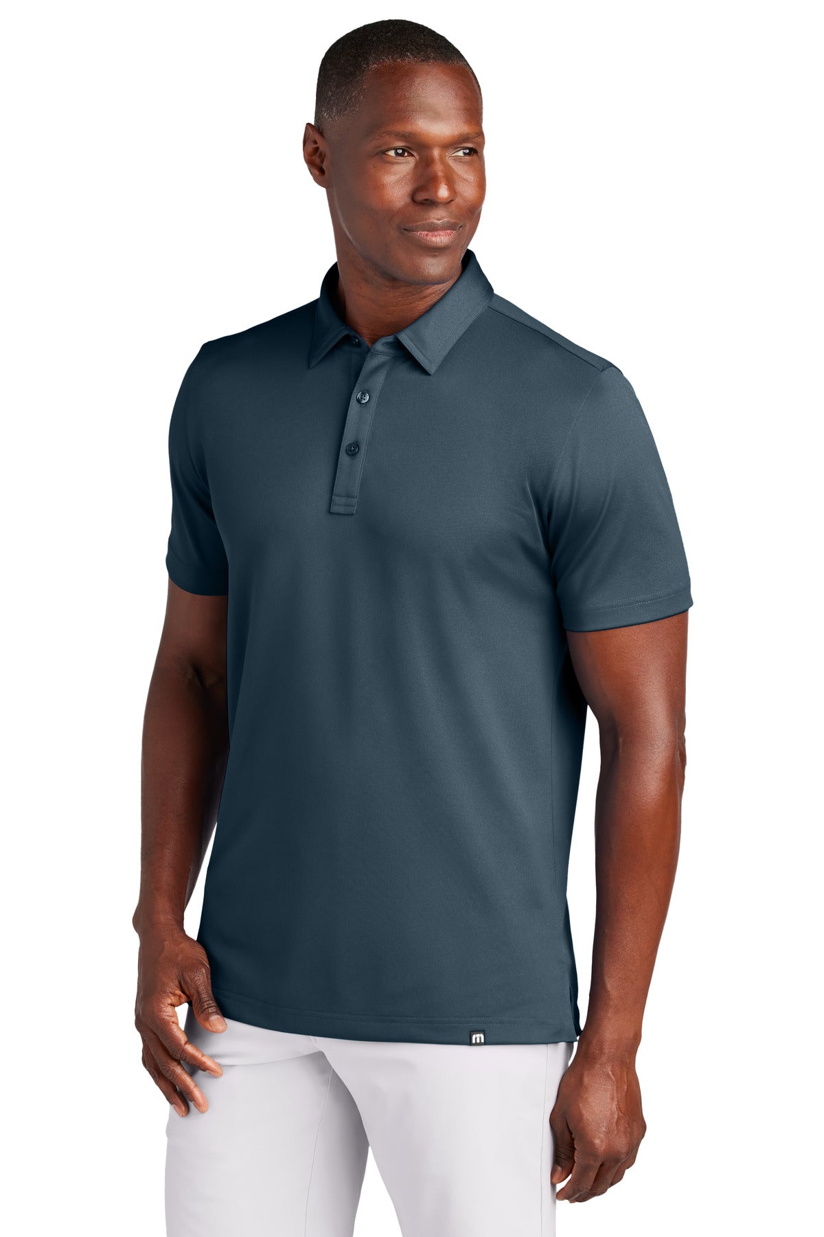 Custom Blue Nights Cabana Solid Polo TM1MAA370, personalized by SanCanDo Swag in Argyle, TX