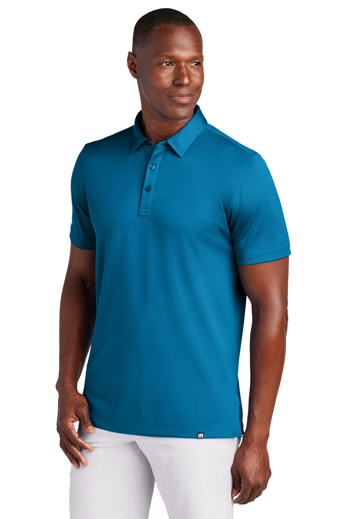 Custom Classic Blue Cabana Solid Polo TM1MAA370, personalized by SanCanDo Swag in Argyle, TX