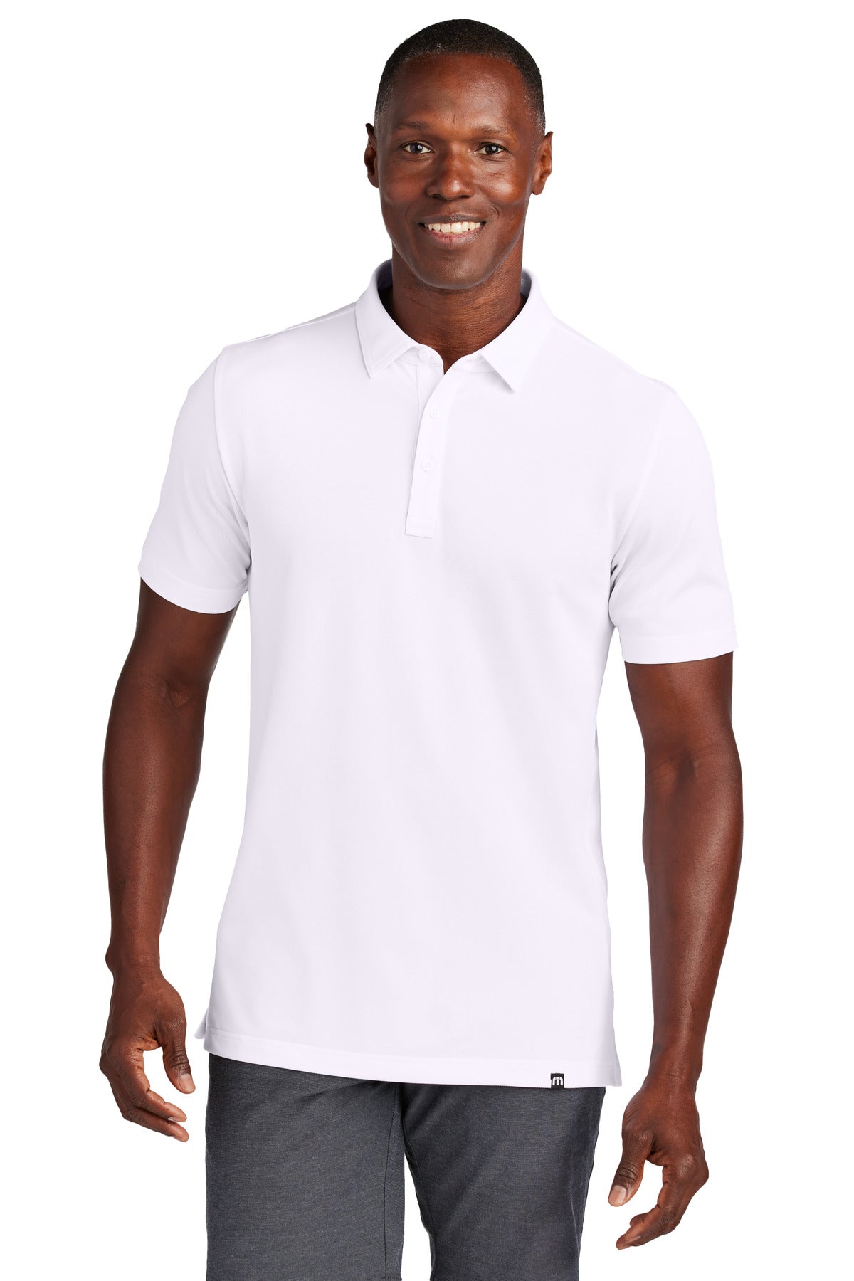 Custom White Cabana Solid Polo TM1MAA370, personalized by SanCanDo Swag in Argyle, TX