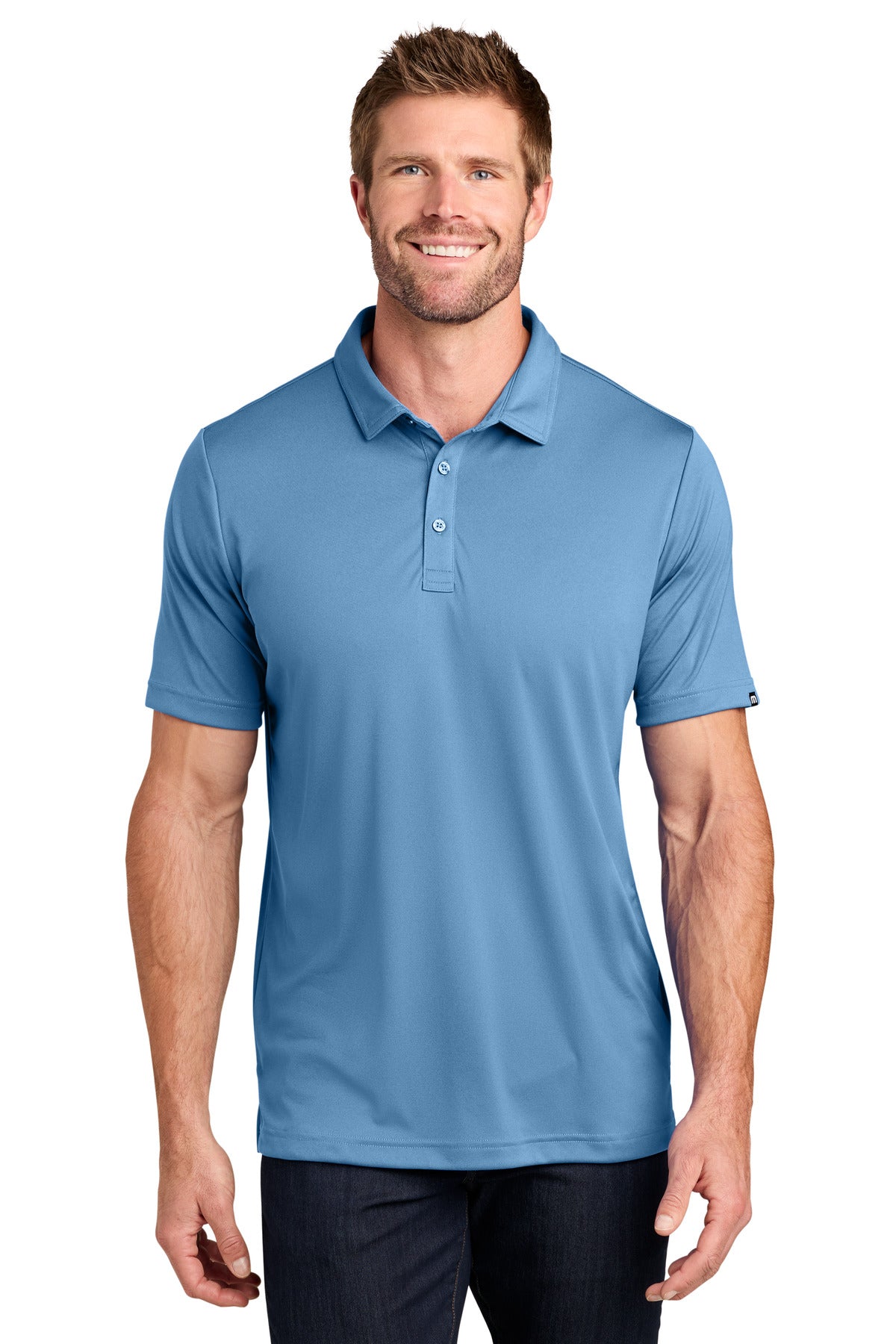 Custom Federal Blue Coto Performance Polo TM1MU410, personalized by SanCanDo Swag in Argyle, TX