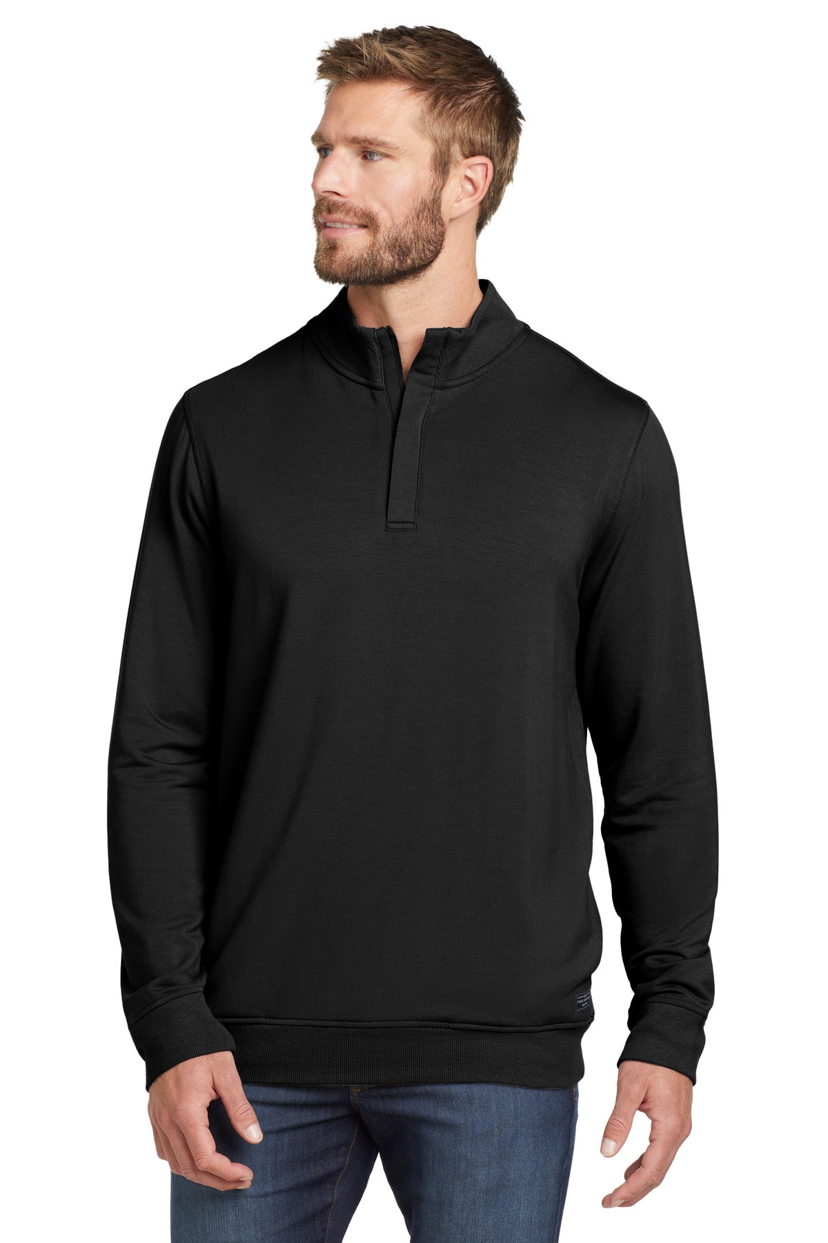 Custom Black Newport 1/4-Zip Fleece TM1MU419, personalized by SanCanDo Swag in Argyle, TX