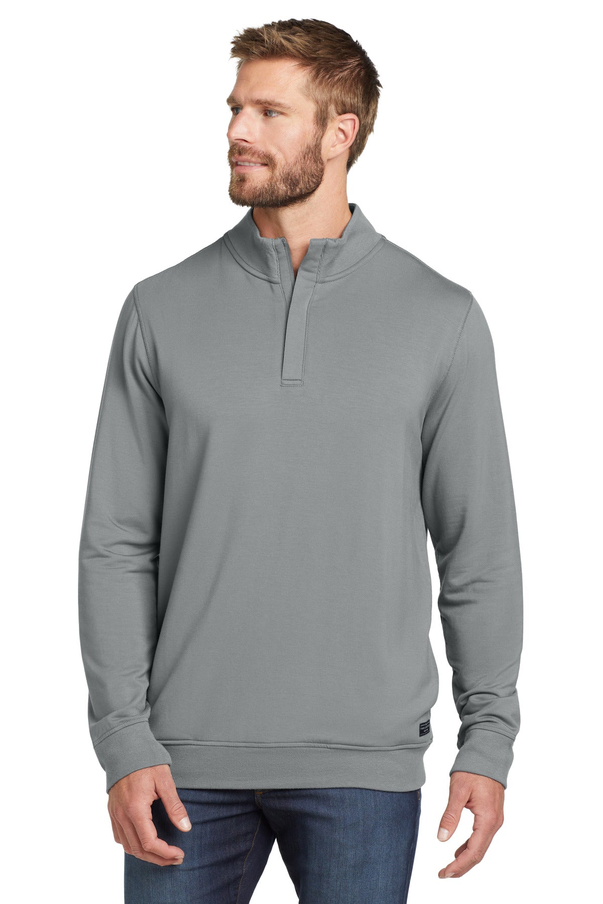 Custom Quiet Shade Grey Newport 1/4-Zip Fleece TM1MU419, personalized by SanCanDo Swag in Argyle, TX