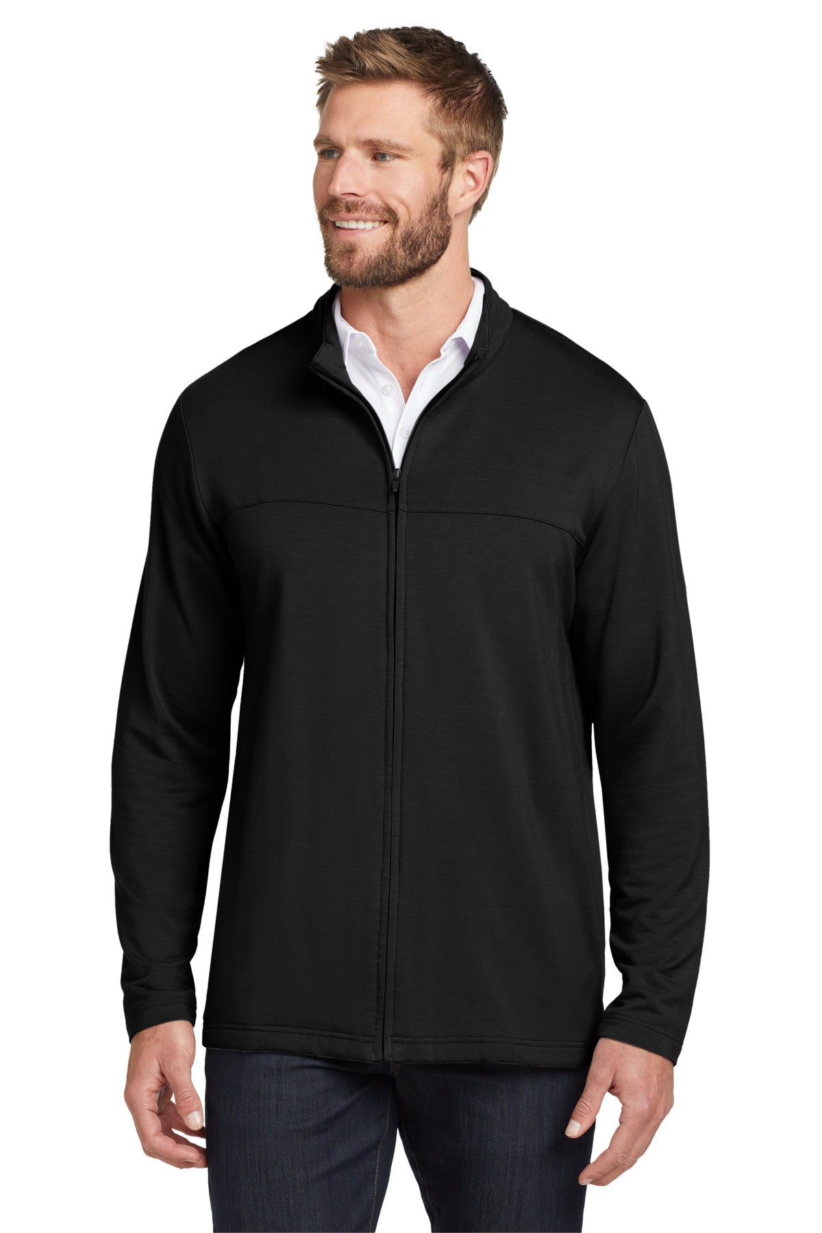 Custom Black Newport Full-Zip Fleece TM1MU420, personalized by SanCanDo Swag in Argyle, TX