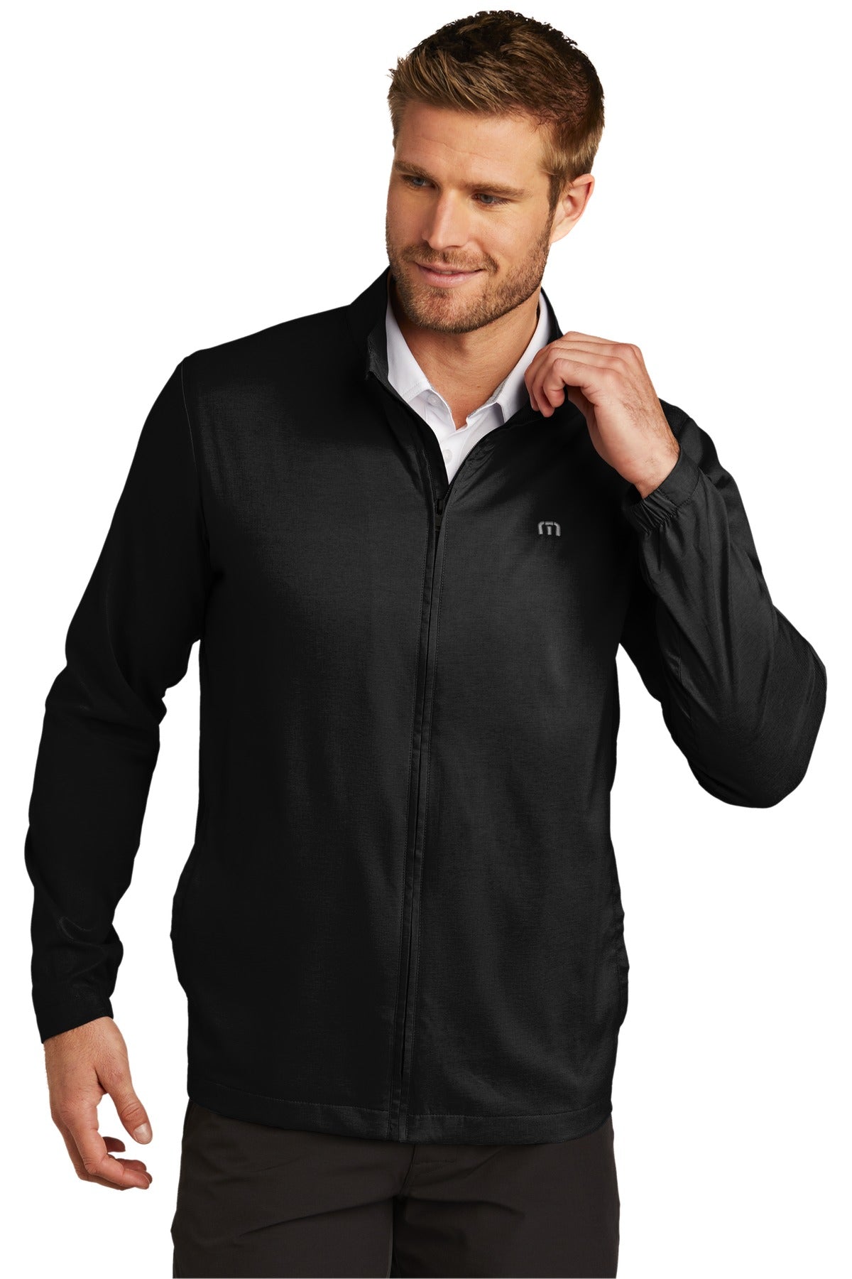 Custom Black Surfside Full-Zip Jacket TM1MU422, personalized by SanCanDo Swag in Argyle, TX
