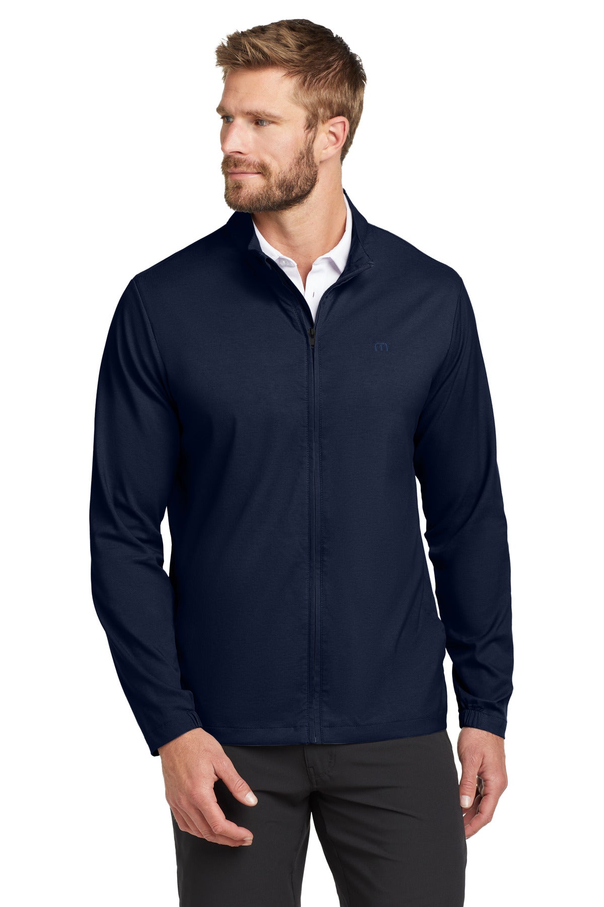 Custom Vintage Indigo/ Black Surfside Full-Zip Jacket TM1MU422, personalized by SanCanDo Swag in Argyle, TX