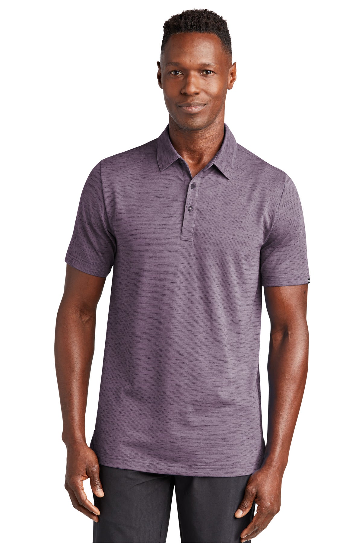 Custom Purple Sage Auckland Slub Polo TM1MW451, personalized by SanCanDo Swag in Argyle, TX