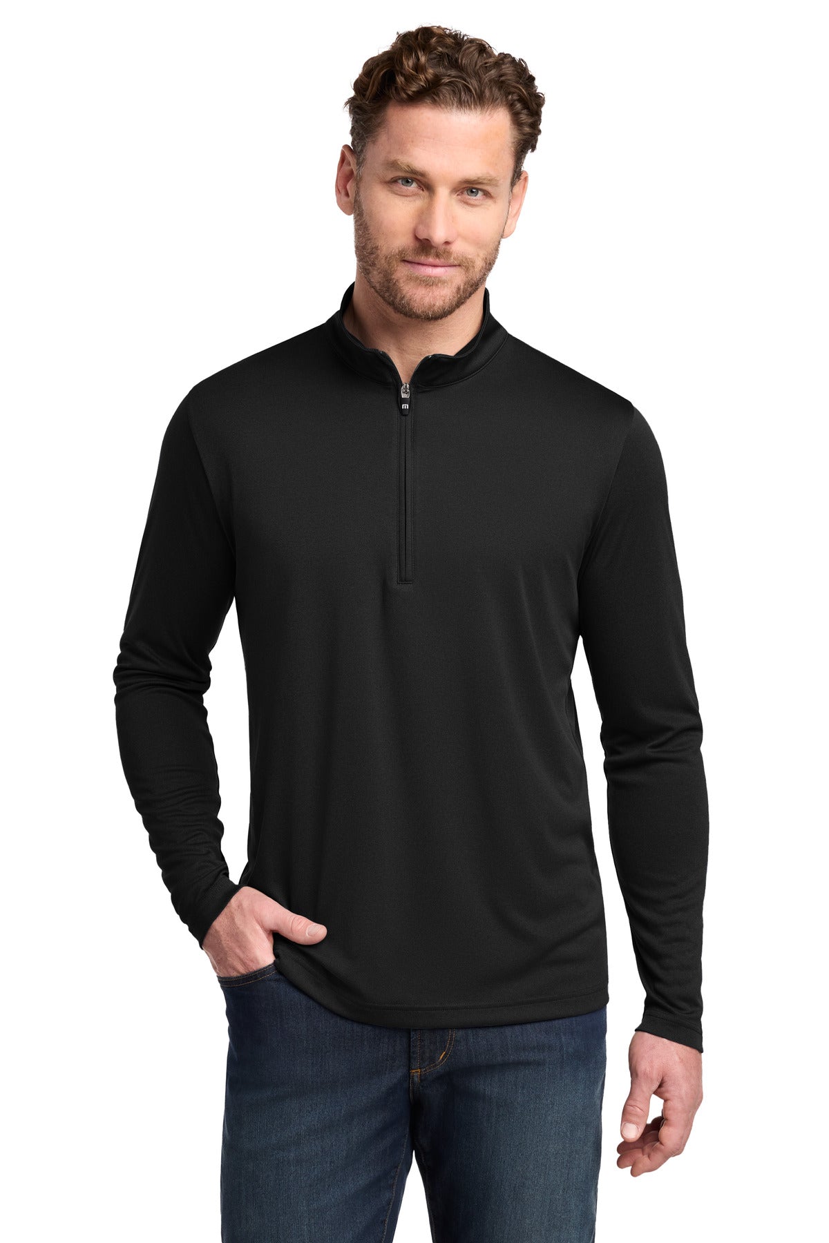 Custom Black Coto Performance 1/4-Zip TM1MY397, personalized by SanCanDo Swag in Argyle, TX