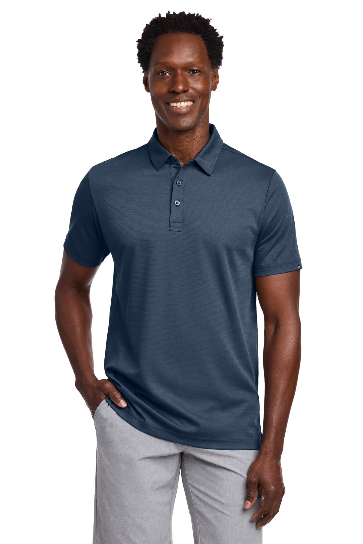 Custom Insignia Blue Bayfront Solid Polo TM1MY399, personalized by SanCanDo Swag in Argyle, TX