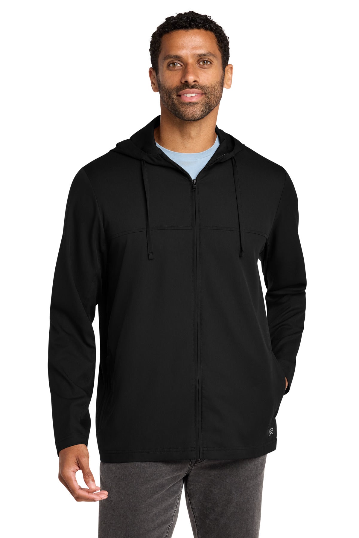 Custom Black Balboa Hooded Full-Zip Jacket TM1MZ338, personalized by SanCanDo Swag in Argyle, TX