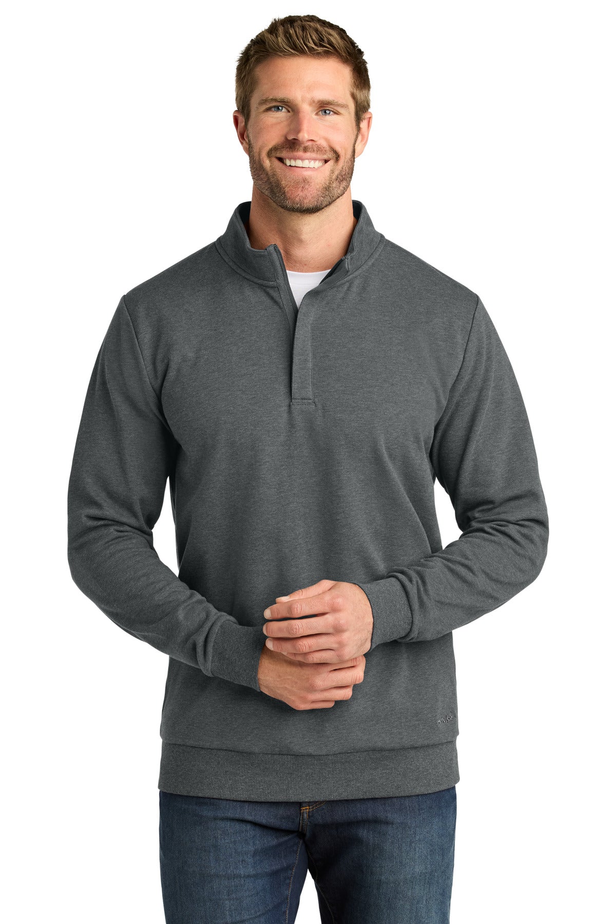 Custom Dark Grey Heather Ocean Villa 1/4-Zip TMA41421, personalized by SanCanDo Swag in Argyle, TX