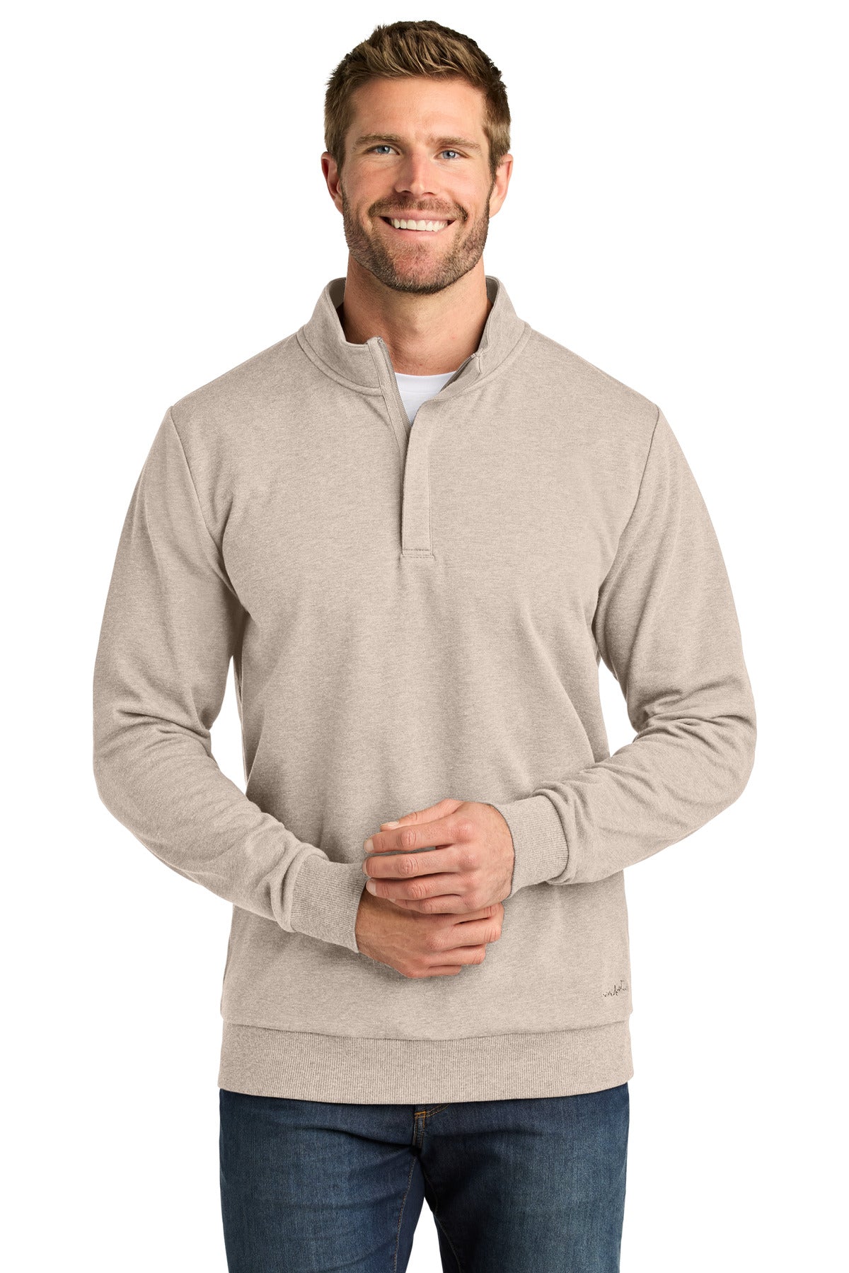 Custom Natural Heather Ocean Villa 1/4-Zip TMA41421, personalized by SanCanDo Swag in Argyle, TX