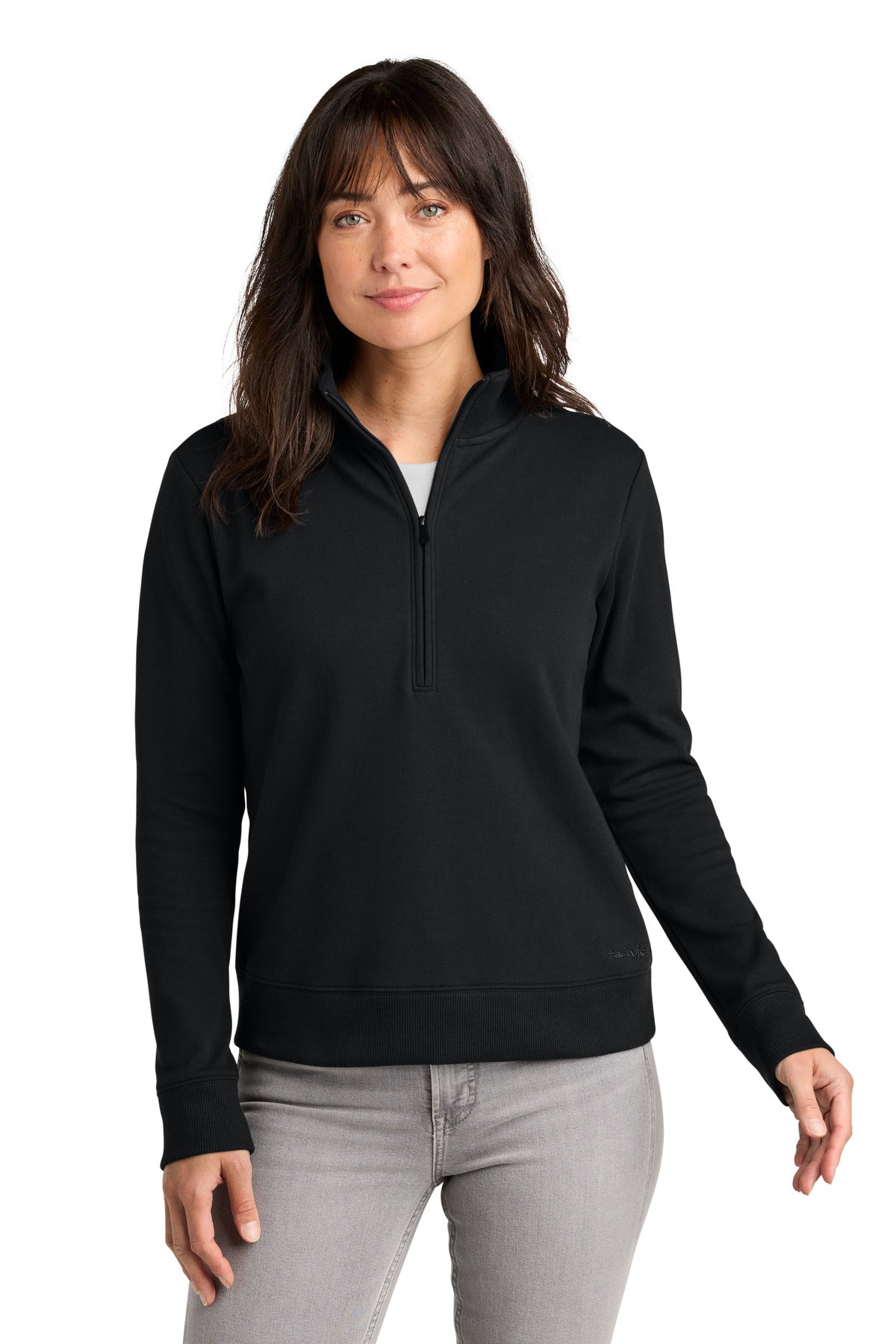 Custom Black Women's Ocean Villa 1/4-Zip TMA41428, personalized by SanCanDo Swag in Argyle, TX