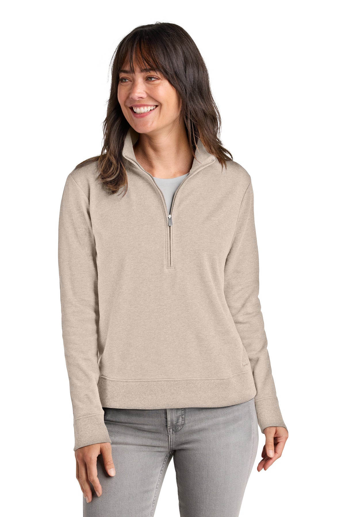 Custom Natural Heather Women's Ocean Villa 1/4-Zip TMA41428, personalized by SanCanDo Swag in Argyle, TX