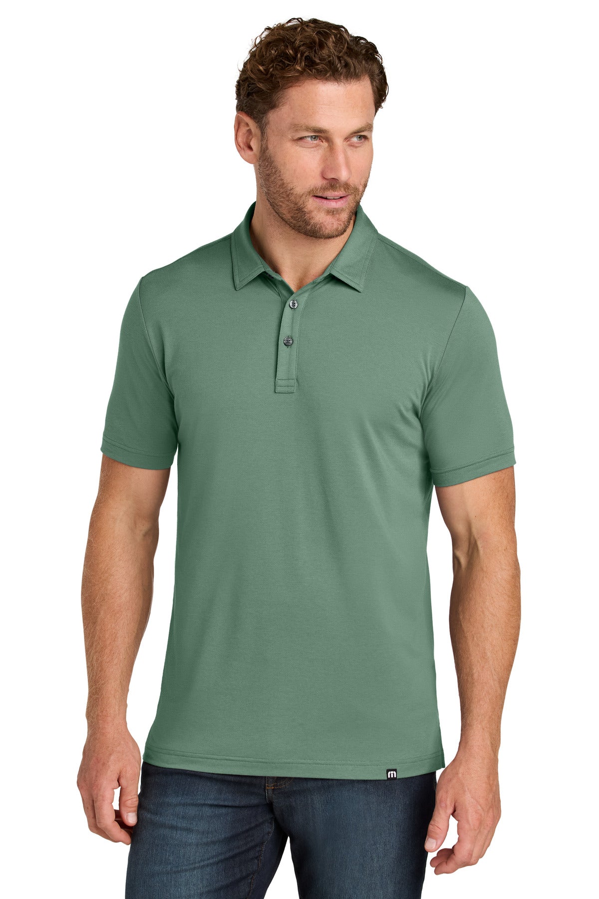 Custom Laurel Green Glenview Solid Polo TMA41461, personalized by SanCanDo Swag in Argyle, TX