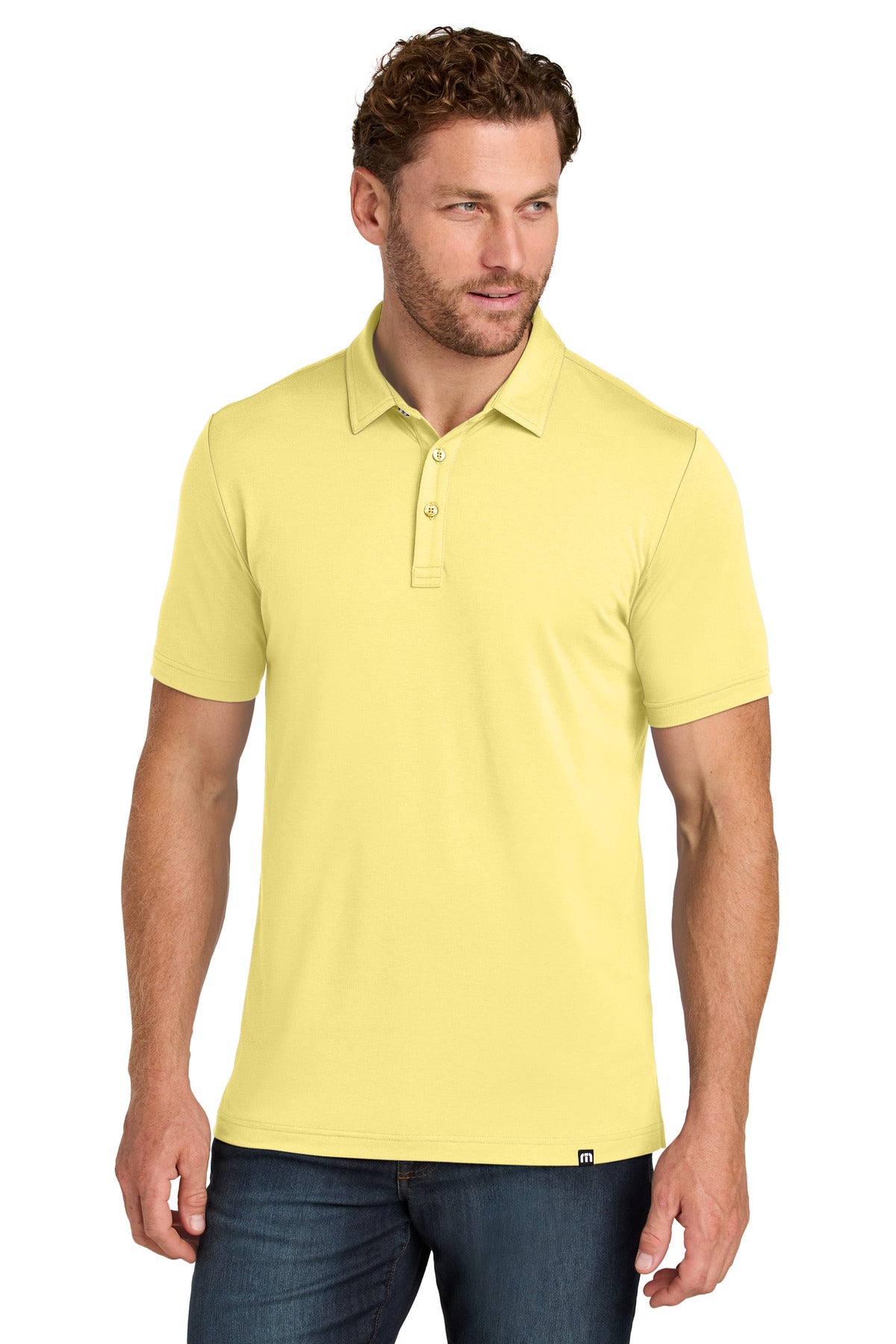 Custom Pale Yellow Glenview Solid Polo TMA41461, personalized by SanCanDo Swag in Argyle, TX