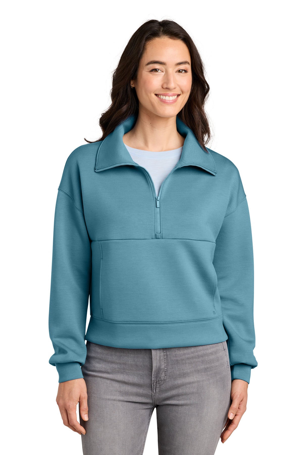 Custom Copen Blue Women's Momentum Shift 1/2-Zip TMA42219, personalized by SanCanDo Swag in Argyle, TX