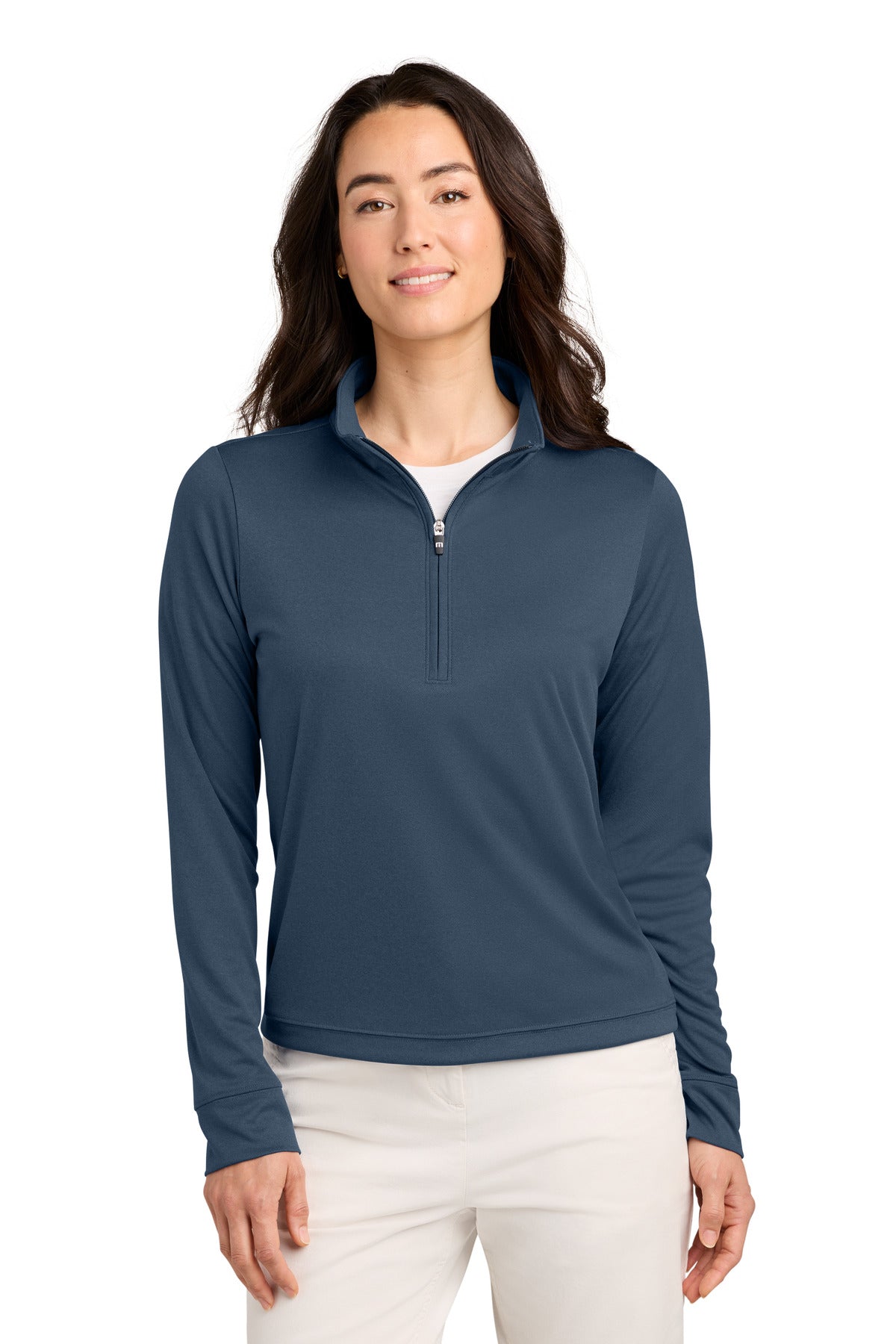 Custom Vintage Indigo/ Black Women's Coto 1/2-Zip TMA42777, personalized by SanCanDo Swag in Argyle, TX