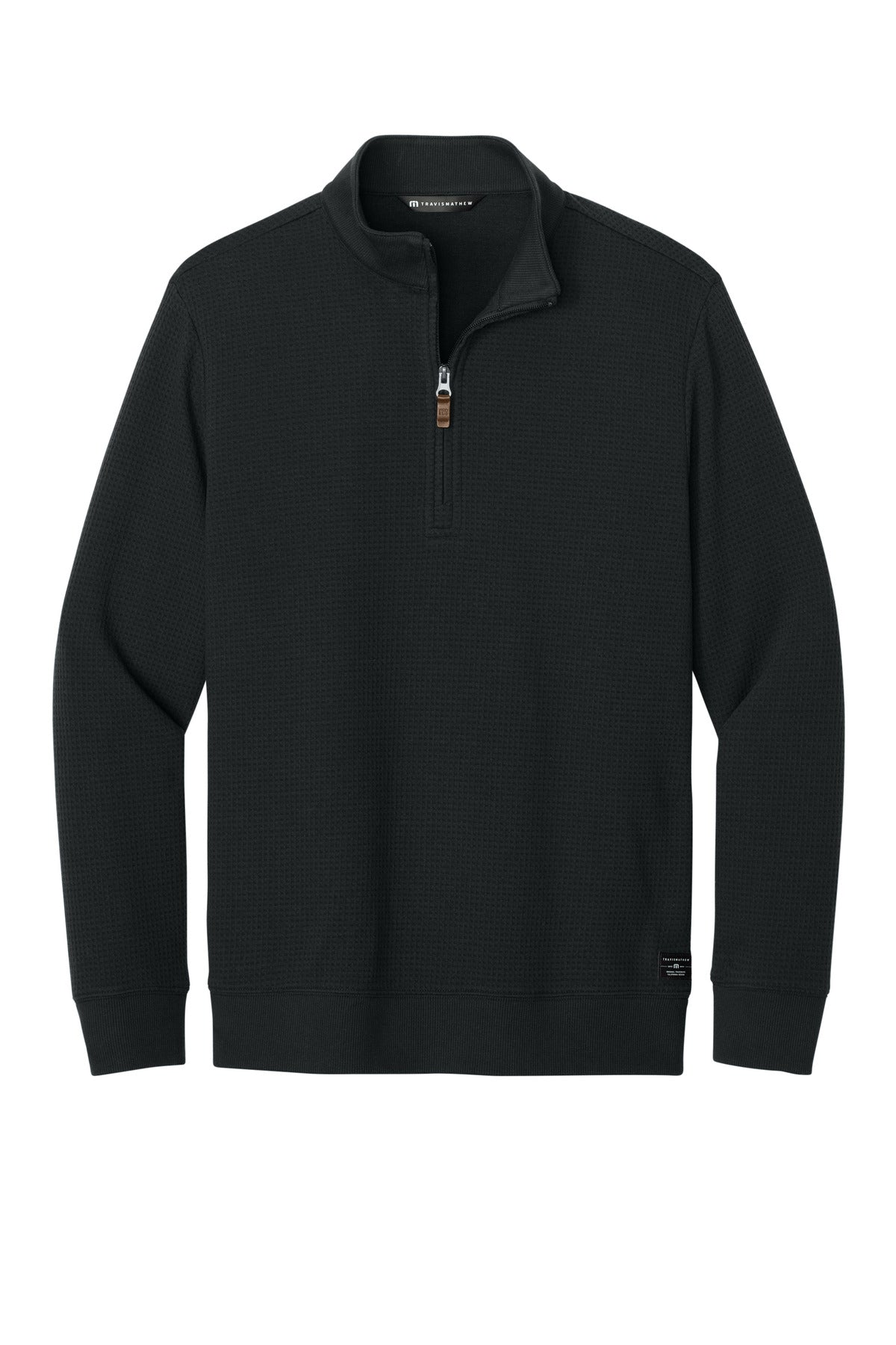 Custom Black Waffle 1/4-Zip TMA46418, personalized by SanCanDo Swag in Argyle, TX