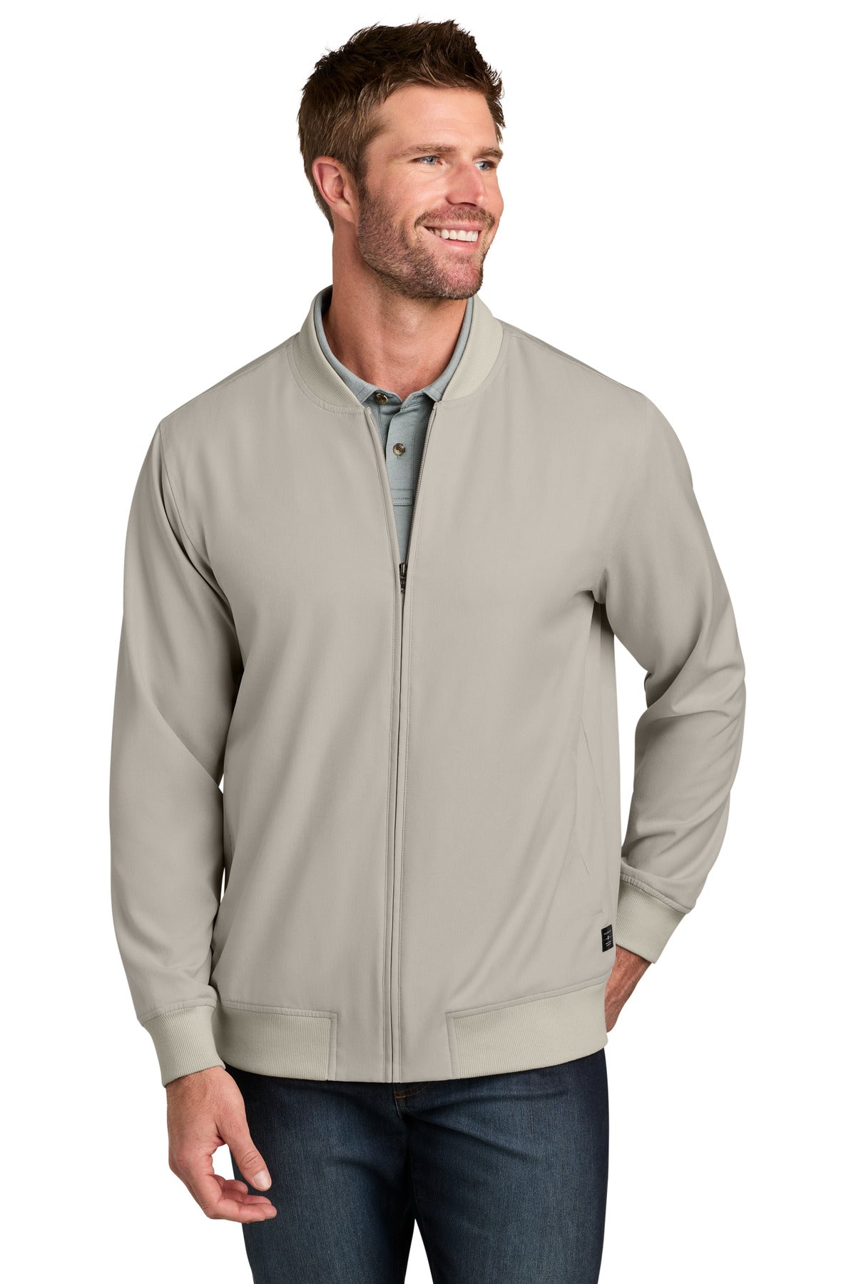 Custom Italian Sand Bomber Jacket TMA47413, personalized by SanCanDo Swag in Argyle, TX