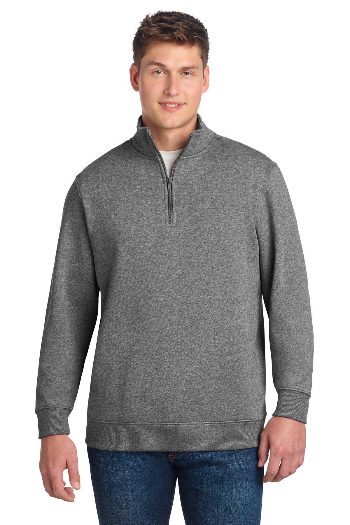 Custom Vintage Heather Tall 1/4-Zip Sweatshirt TST253, personalized by SanCanDo Swag in Argyle, TX