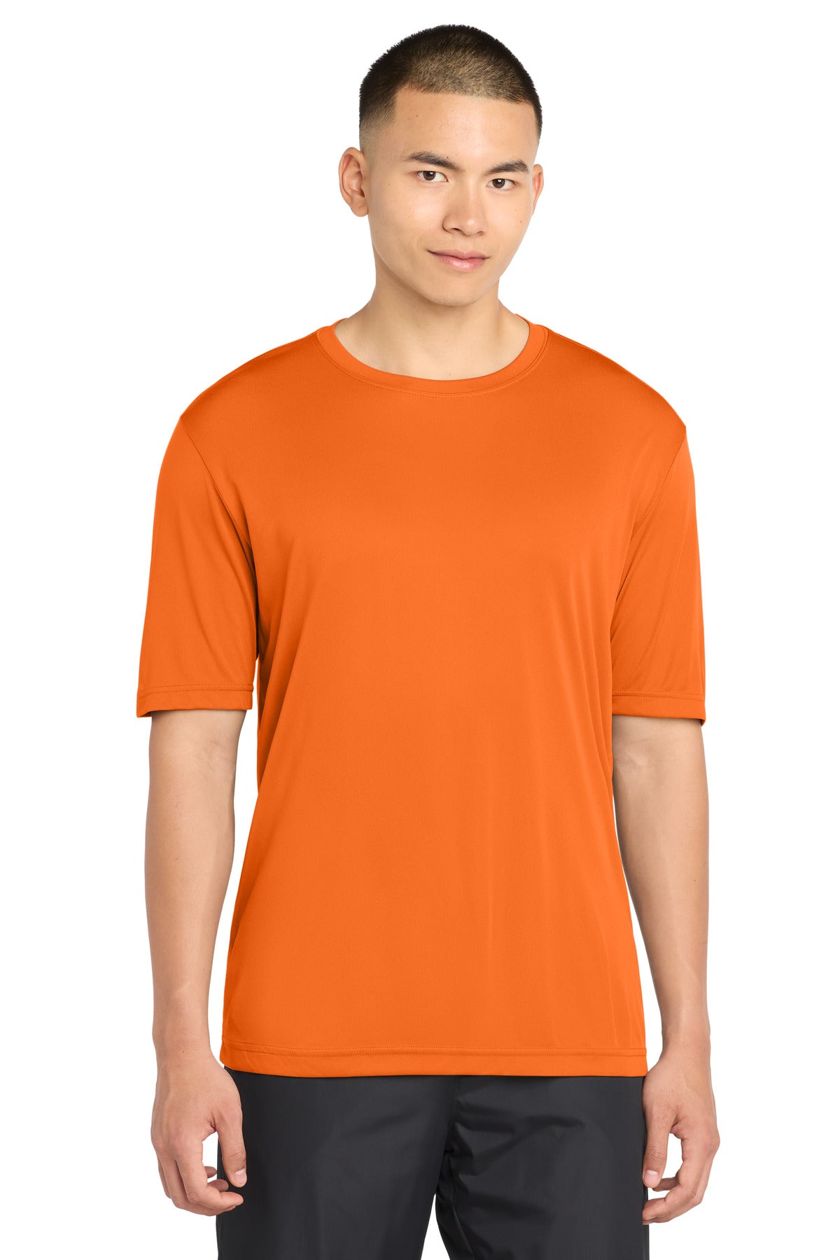 Custom Neon Orange Tall Competitor Tee TST350, personalized by SanCanDo Swag in Argyle, TX