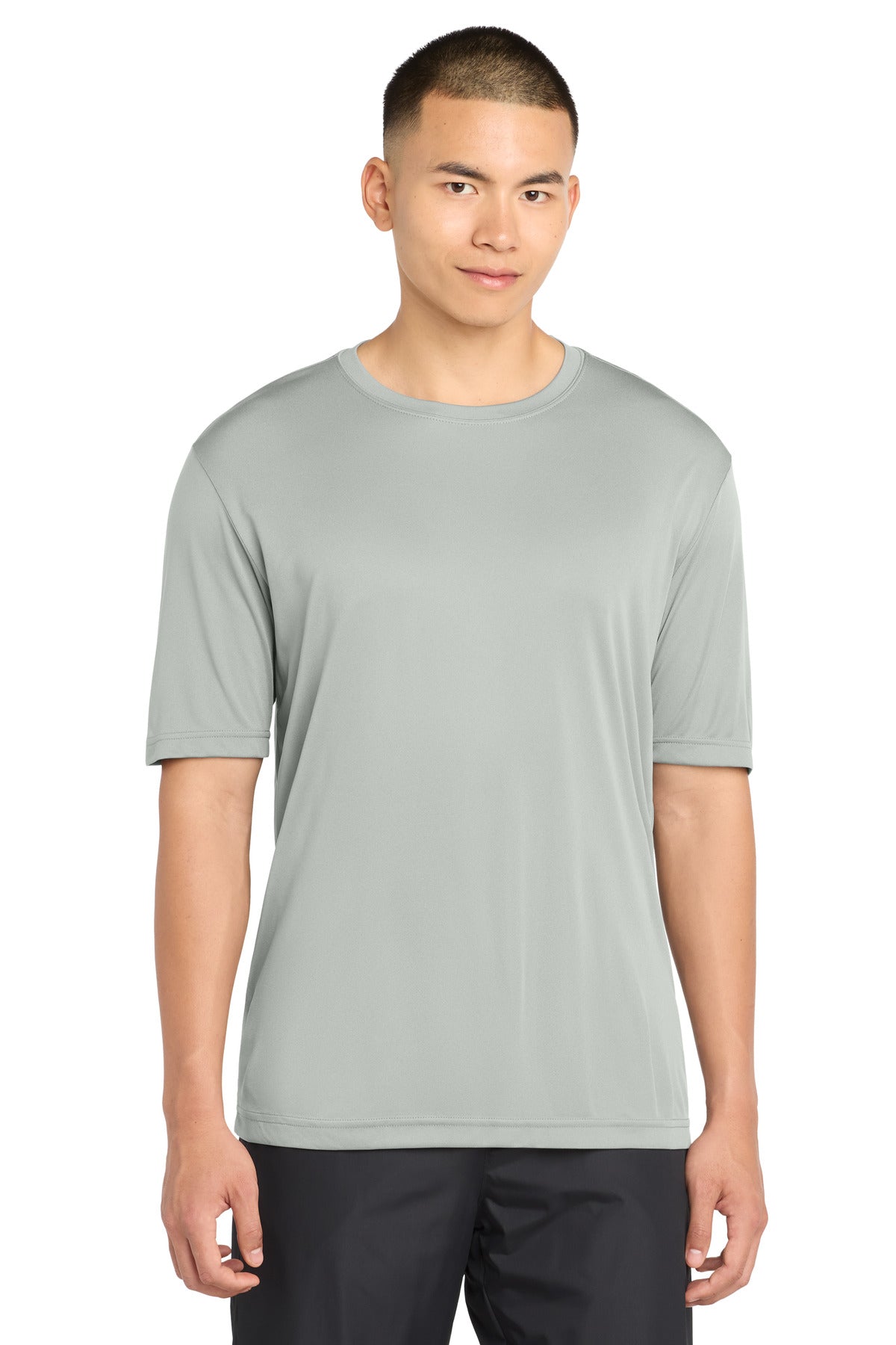 Custom Silver Tall Competitor Tee TST350, personalized by SanCanDo Swag in Argyle, TX