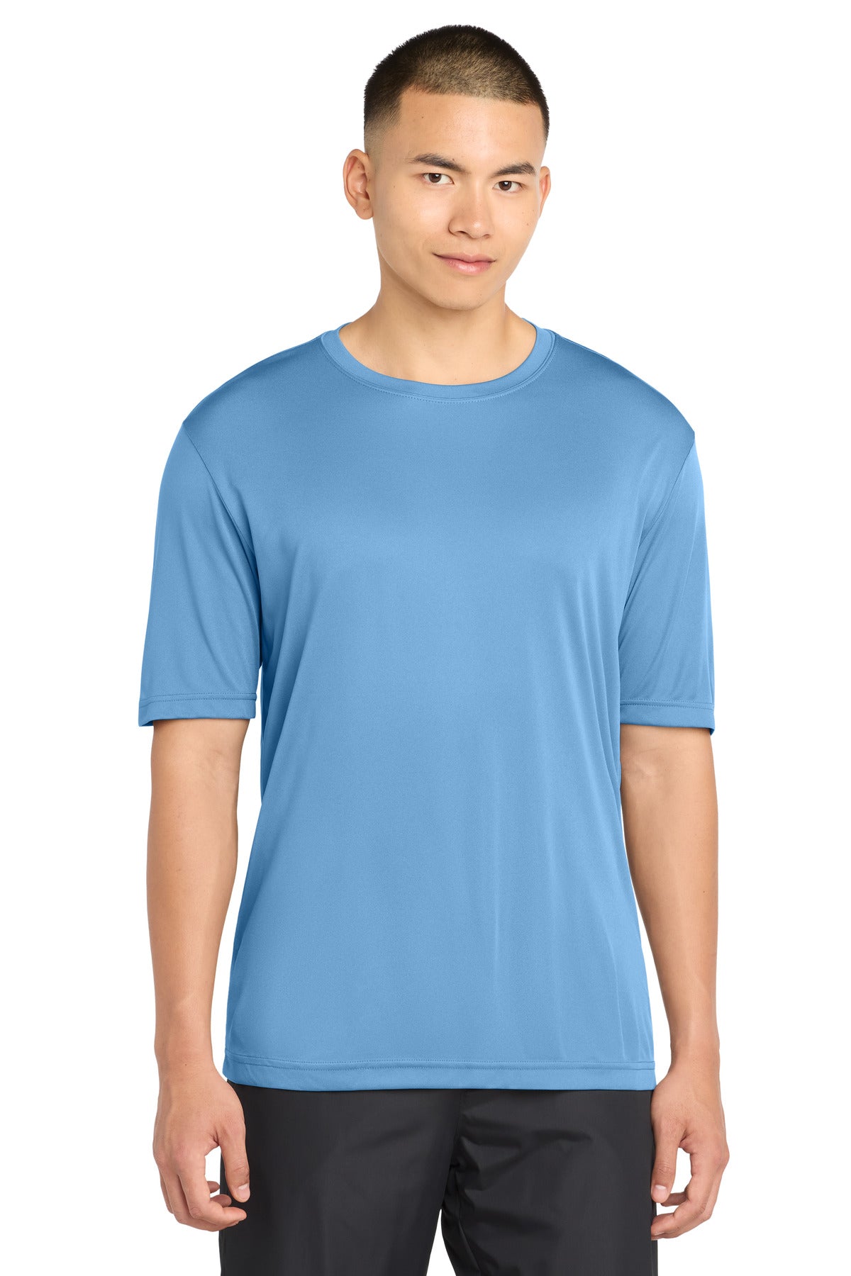 Custom Carolina Blue Tall Competitor Tee TST350, personalized by SanCanDo Swag in Argyle, TX