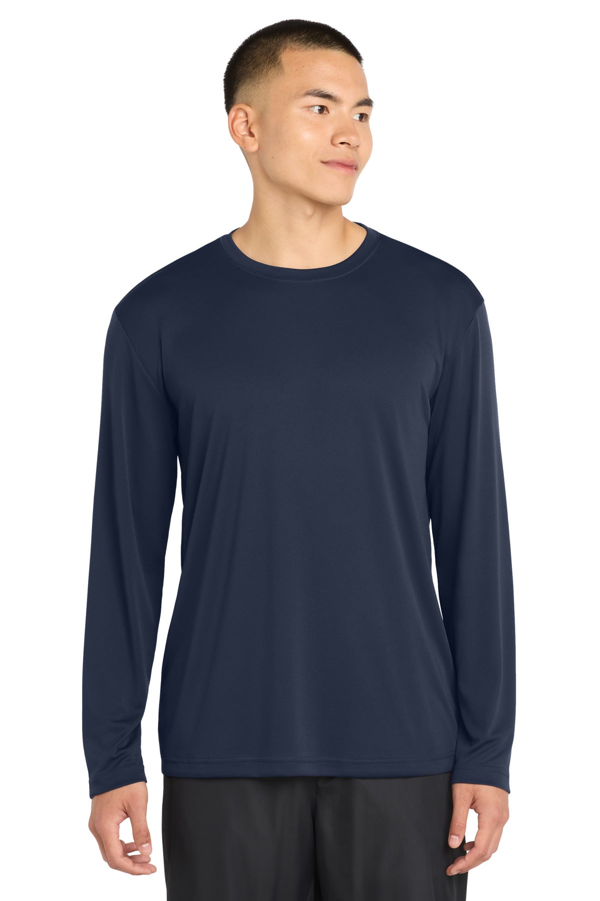 Custom True Navy Tall Long Sleeve Competitor Tee TST350LS, personalized by SanCanDo Swag in Argyle, TX