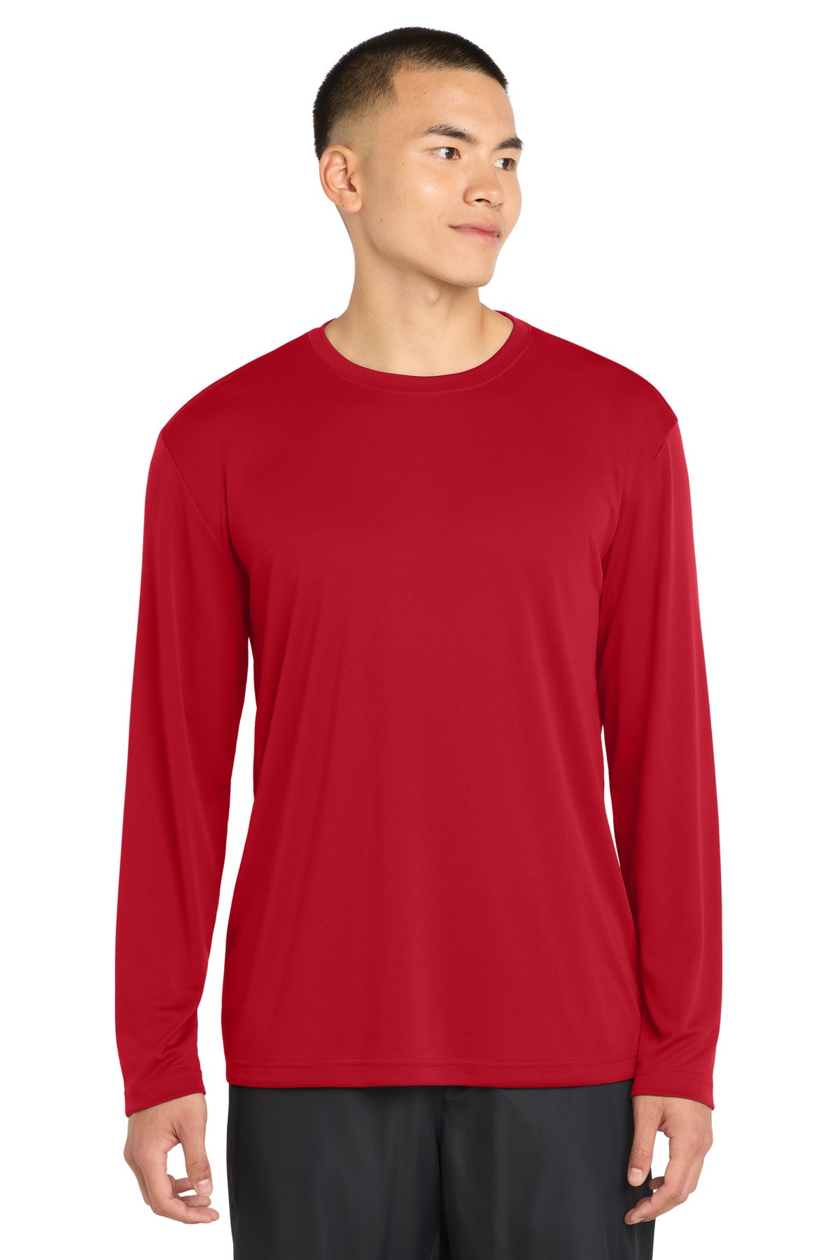 Custom True Red Tall Long Sleeve Competitor Tee TST350LS, personalized by SanCanDo Swag in Argyle, TX