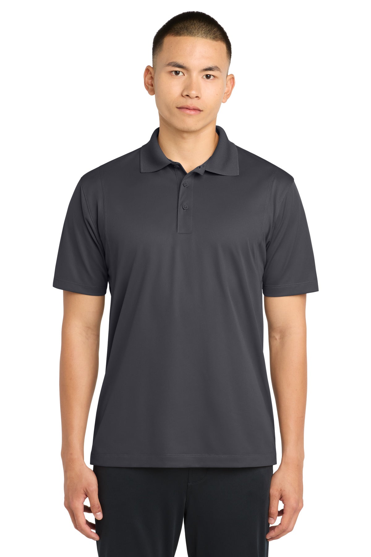 Custom Iron Grey Tall Micropique Sport-Wick Polo TST650, personalized by SanCanDo Swag in Argyle, TX
