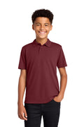 Custom Burgundy Youth Dry Zone UV Micro-Mesh Polo Y110, personalized by SanCanDo Swag in Argyle, TX
