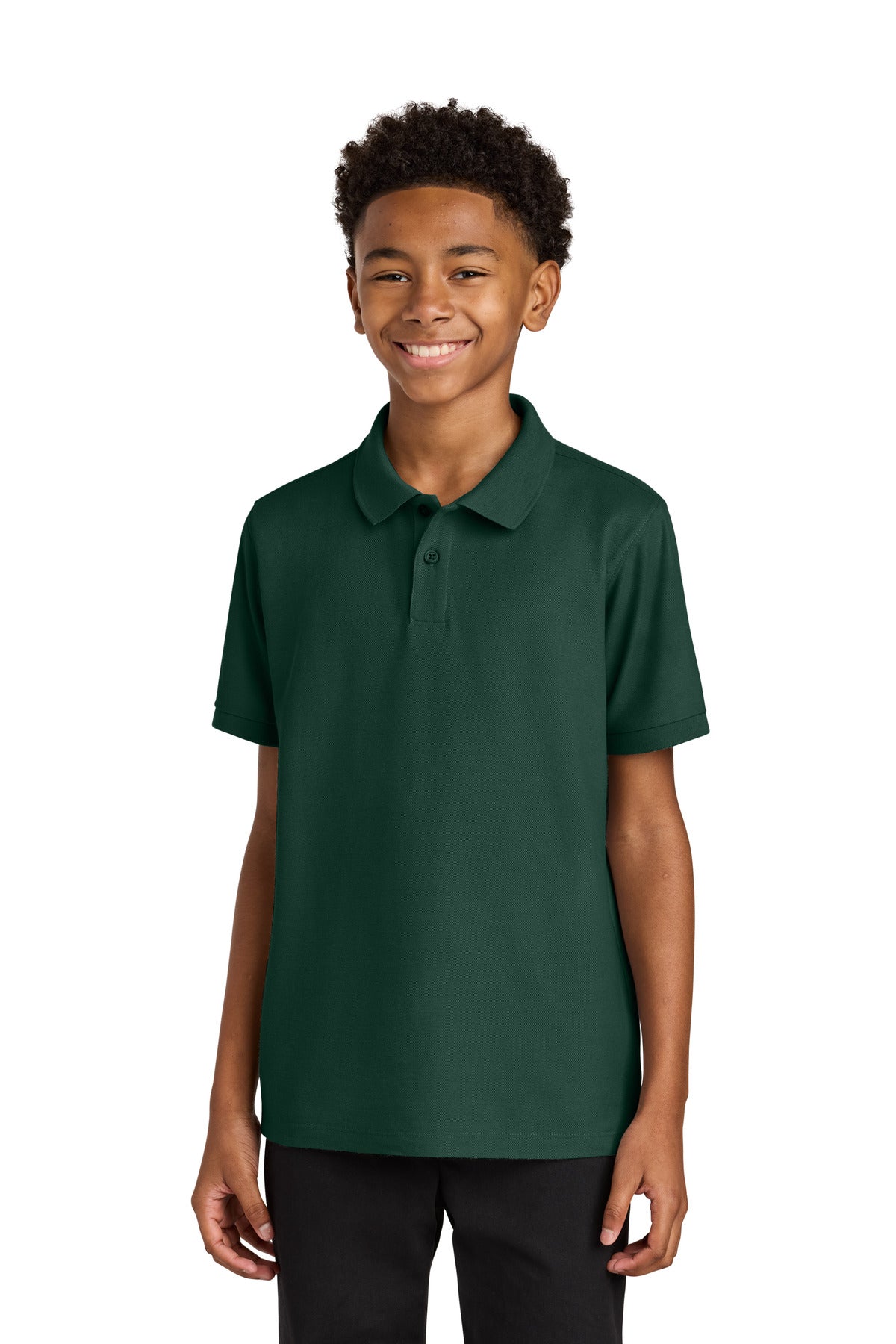 Custom Dark Green Youth Wearever Signature Pique Polo Y200, personalized by SanCanDo Swag in Argyle, TX