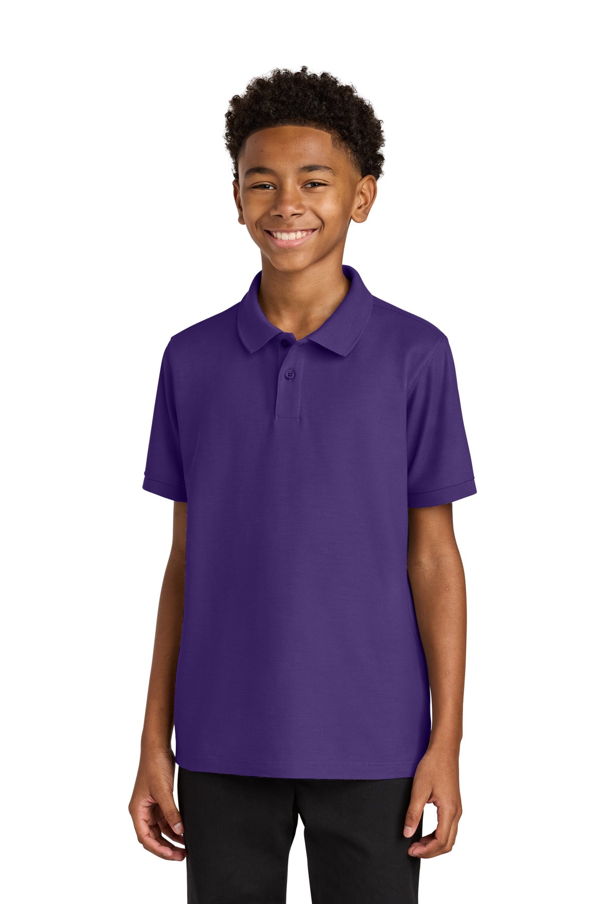 Custom Prism Purple Youth Wearever Signature Pique Polo Y200, personalized by SanCanDo Swag in Argyle, TX