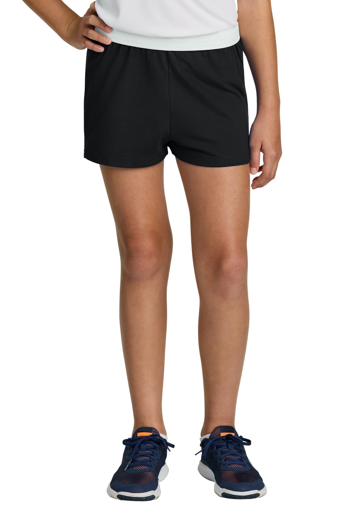 Custom Black Girls Jersey Knit Squad Short YGST311, personalized by SanCanDo Swag in Argyle, TX
