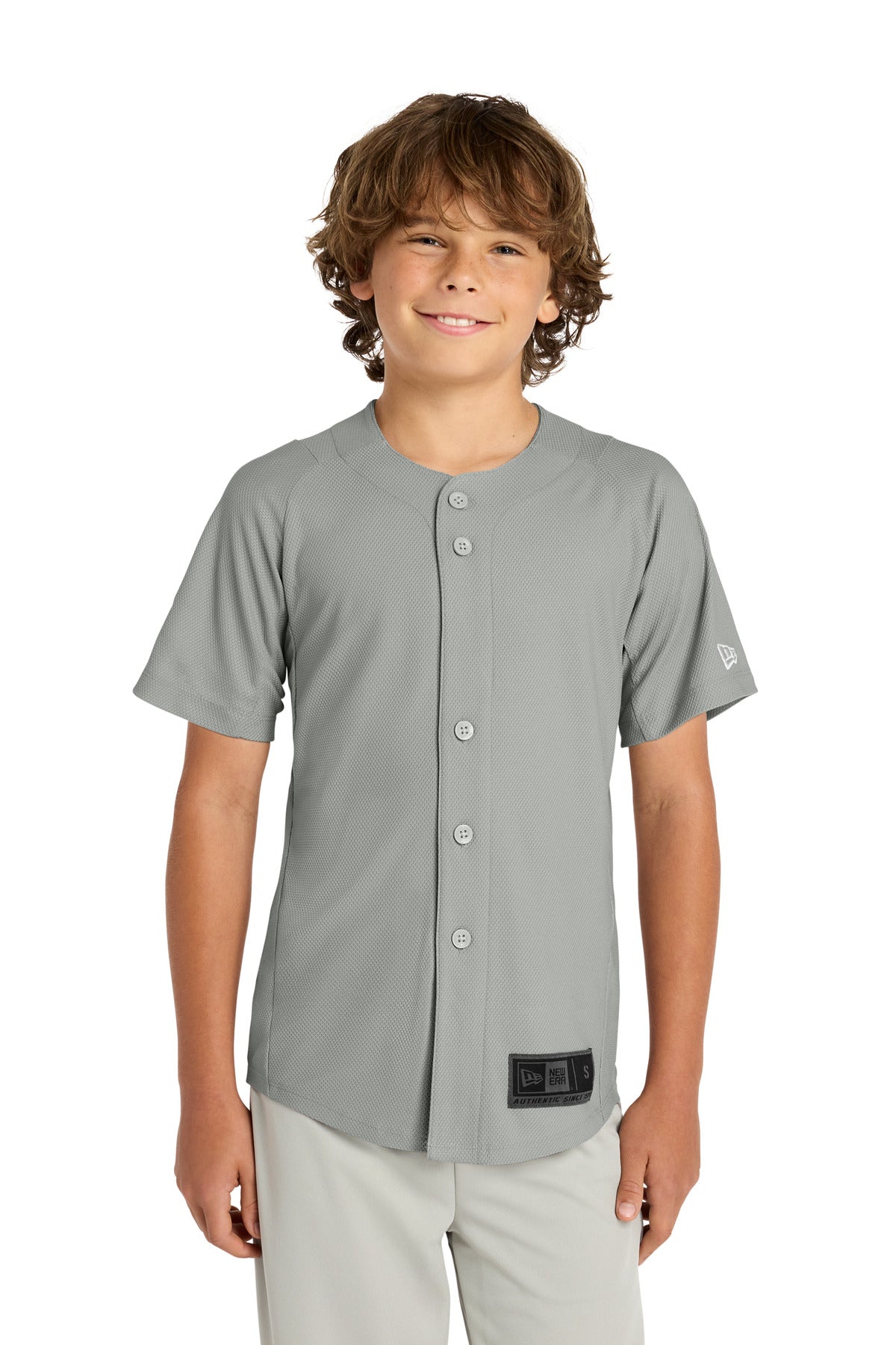 Custom Grey Youth Diamond Era Full-Button Jersey YNEA220, personalized by SanCanDo Swag in Argyle, TX