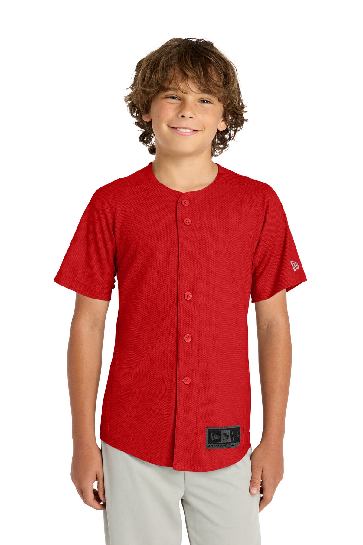 Custom Scarlet Youth Diamond Era Full-Button Jersey YNEA220, personalized by SanCanDo Swag in Argyle, TX