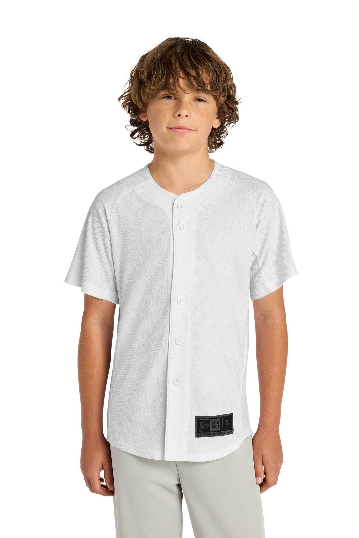 Custom White Youth Diamond Era Full-Button Jersey YNEA220, personalized by SanCanDo Swag in Argyle, TX