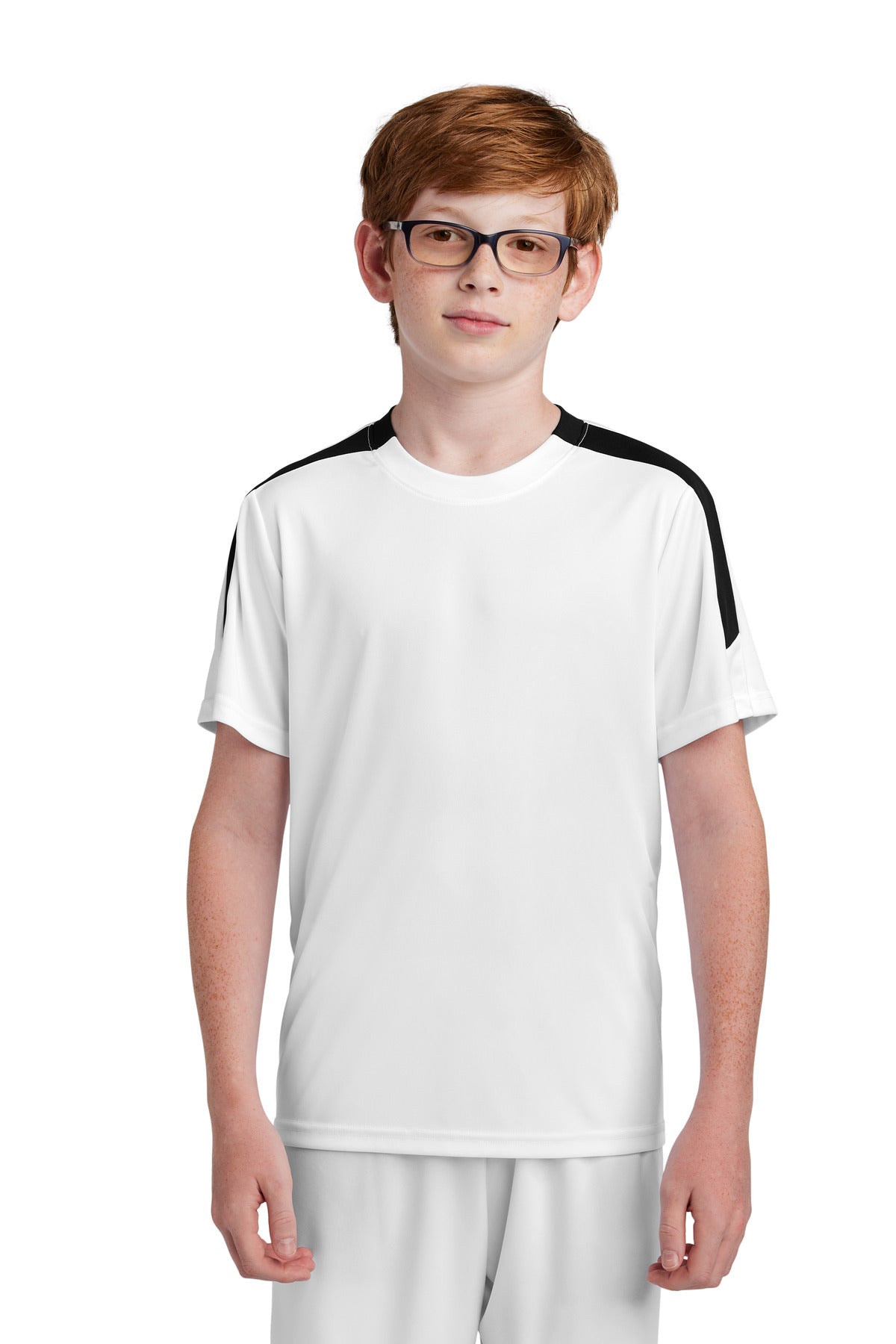 Custom White/ Black Youth Competitor United Crew YST100, personalized by SanCanDo Swag in Argyle, TX