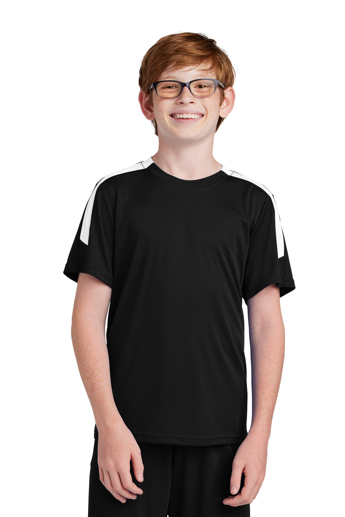Custom Black/ White Youth Competitor United Crew YST100, personalized by SanCanDo Swag in Argyle, TX