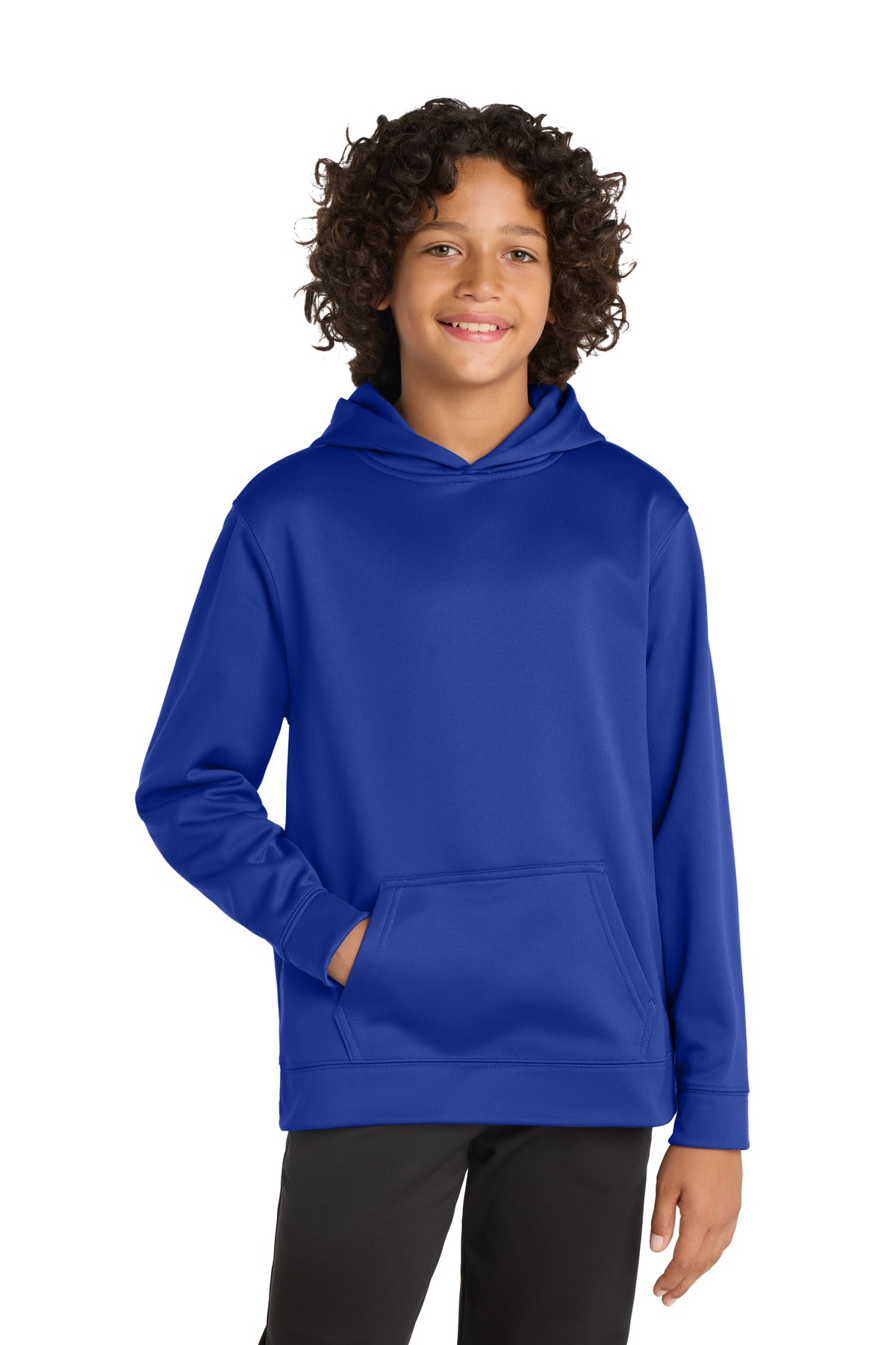 Custom True Royal Youth Sport-Wick Fleece Hooded Pullover YST244, personalized by SanCanDo Swag in Argyle, TX