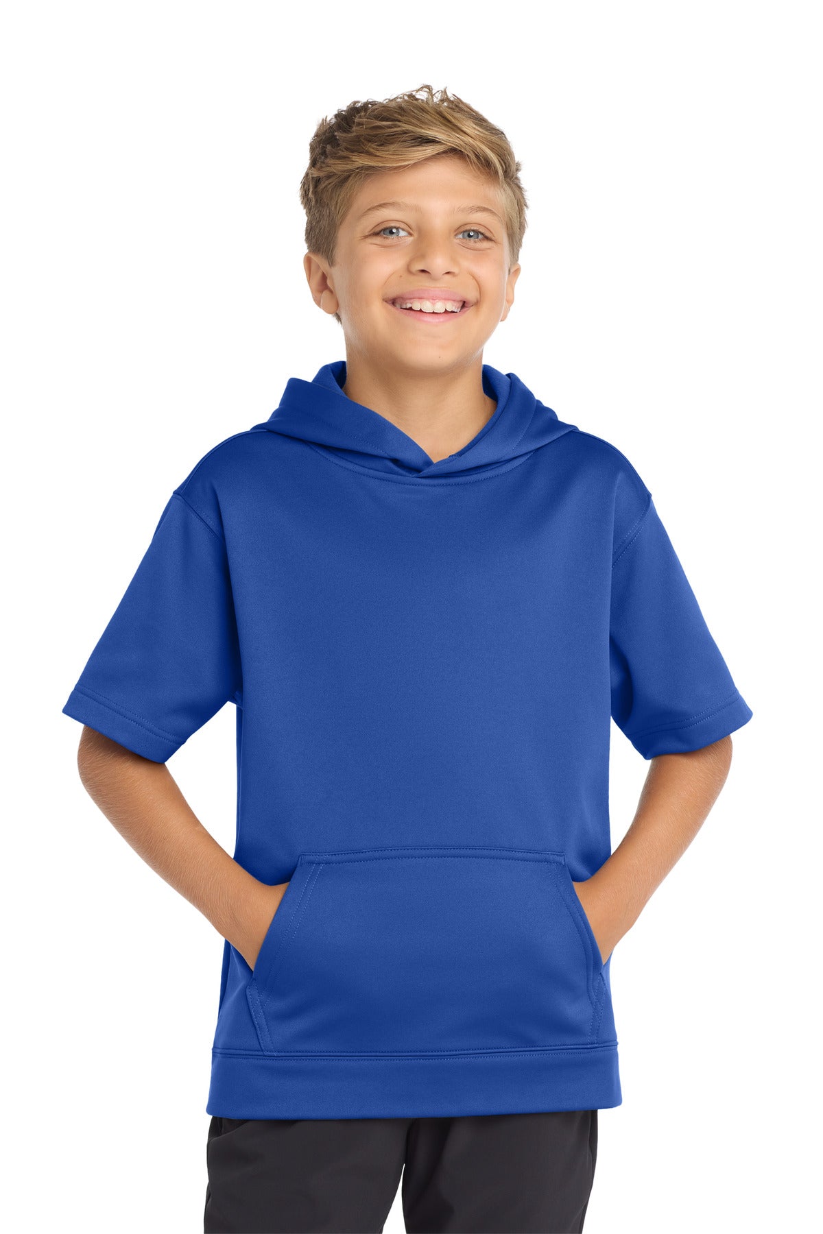 Custom True Royal Short Sleeve Hooded Pullover YST251, personalized by SanCanDo Swag in Argyle, TX