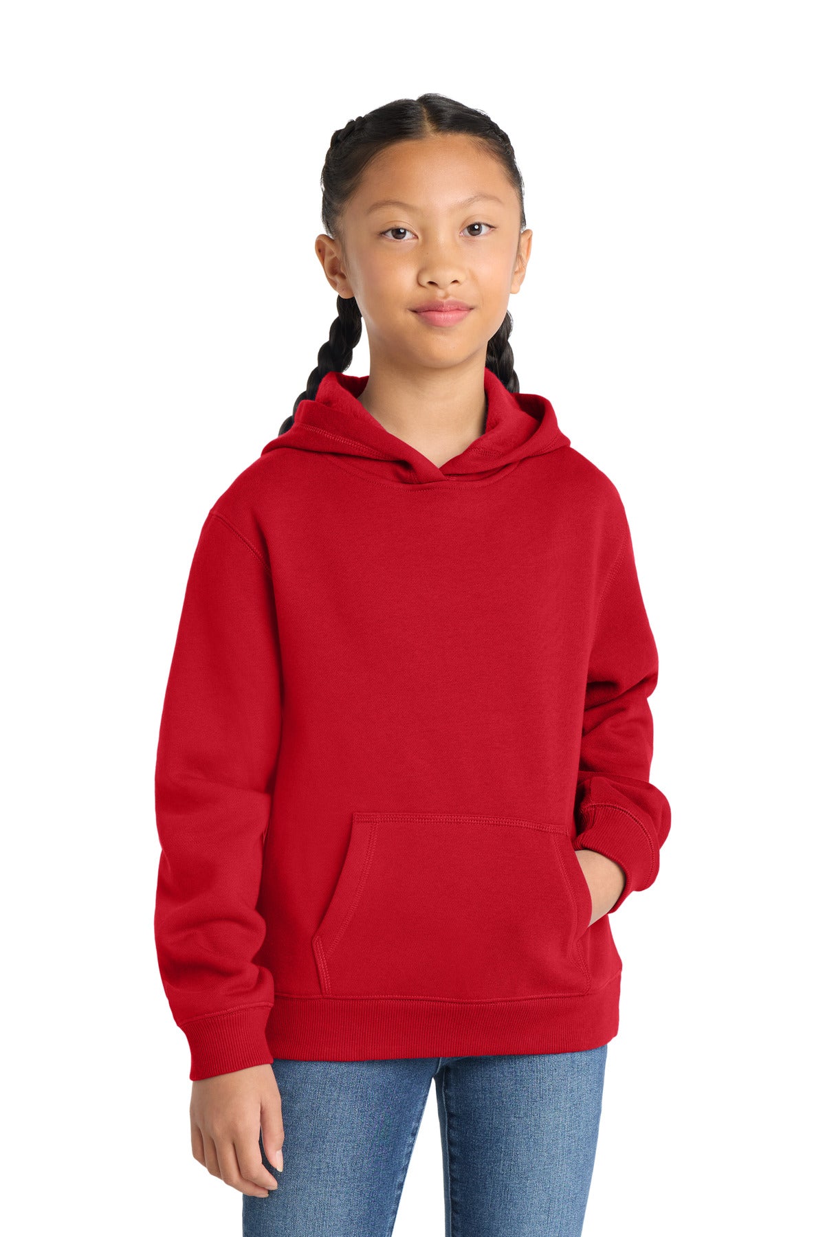 Custom True Red Youth Hoodie YST254, personalized by SanCanDo Swag in Argyle, TX