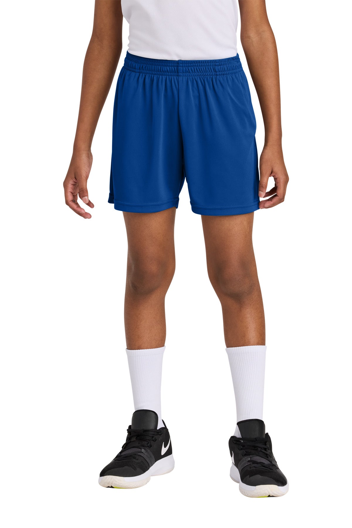 Custom True Royal PosiCharge Competitor 5" Pocketed Short YST349P, personalized by SanCanDo Swag in Argyle, TX