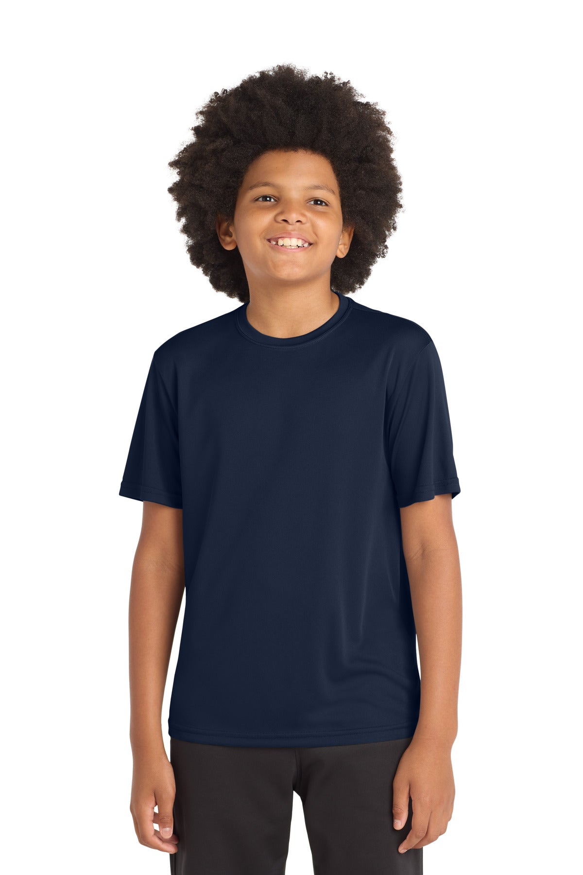 Custom True Navy Youth Competitor Tee YST350, personalized by SanCanDo Swag in Argyle, TX