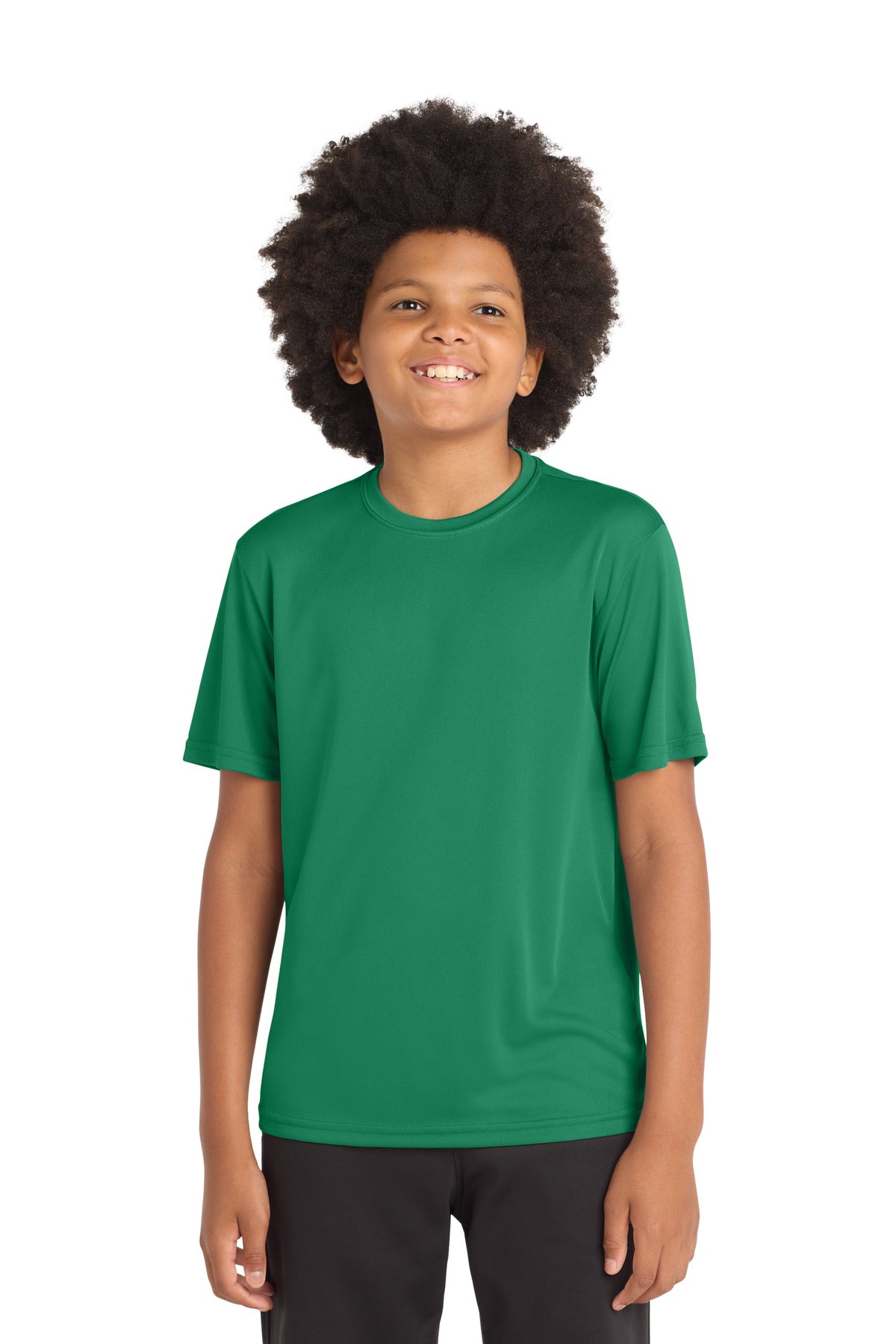 Custom Kelly Green Youth Competitor Tee YST350, personalized by SanCanDo Swag in Argyle, TX
