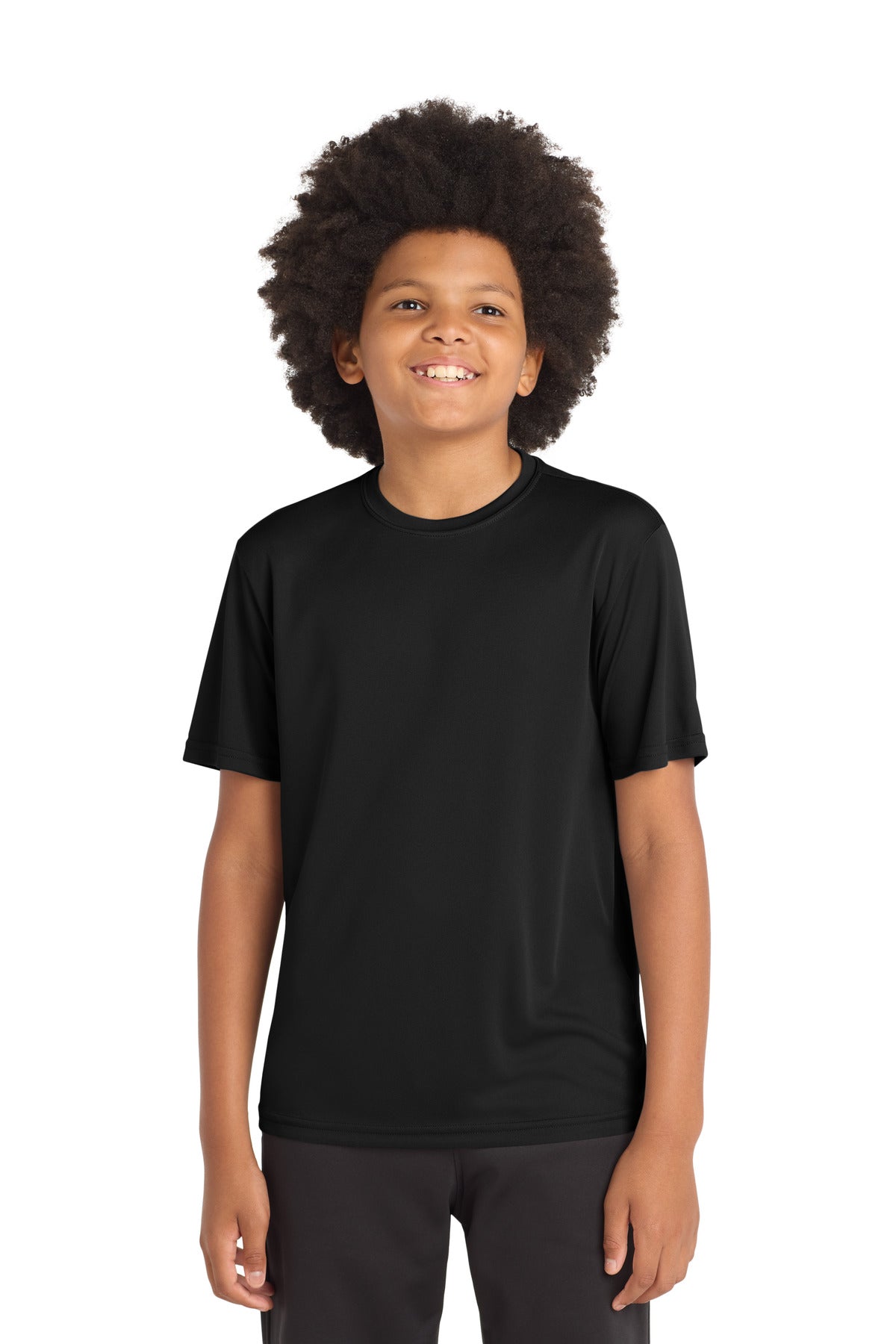 Custom Black Youth Competitor Tee YST350, personalized by SanCanDo Swag in Argyle, TX