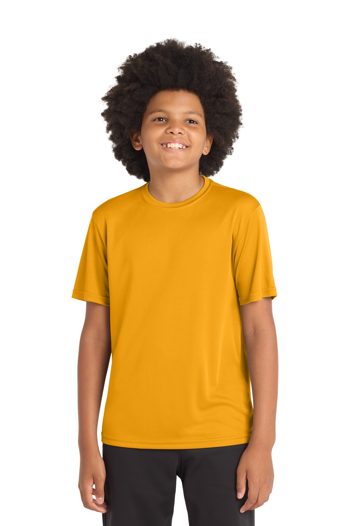 Custom Gold Youth Competitor Tee YST350, personalized by SanCanDo Swag in Argyle, TX