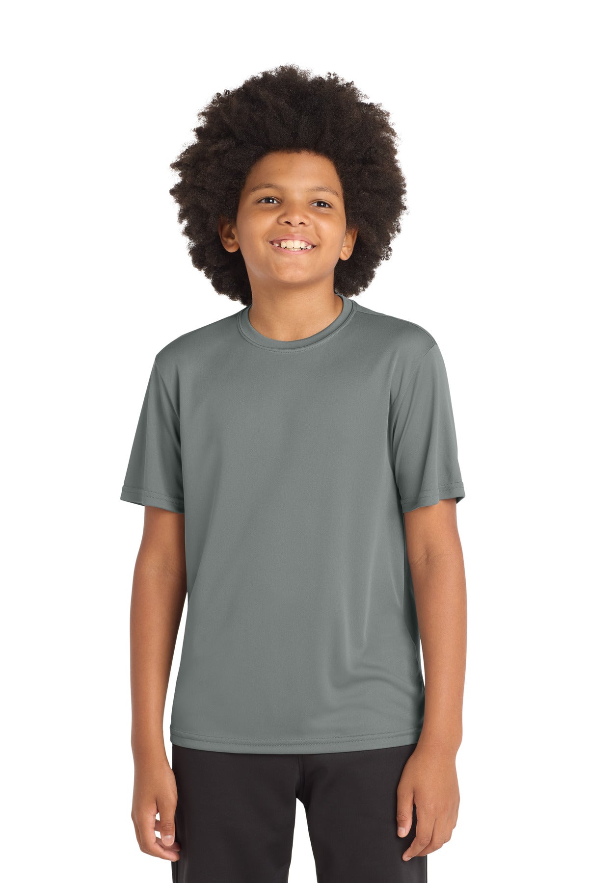 Custom Grey Concrete Youth Competitor Tee YST350, personalized by SanCanDo Swag in Argyle, TX