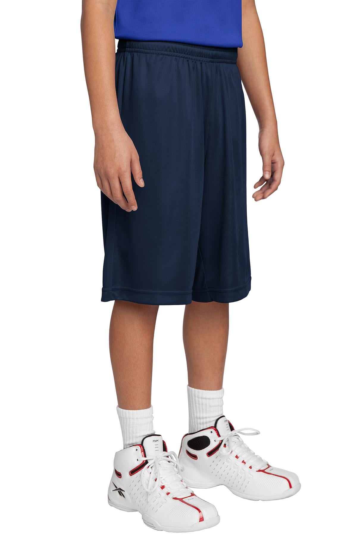 Custom True Navy Youth PosiCharge Competitor Short YST355, personalized by SanCanDo Swag in Argyle, TX